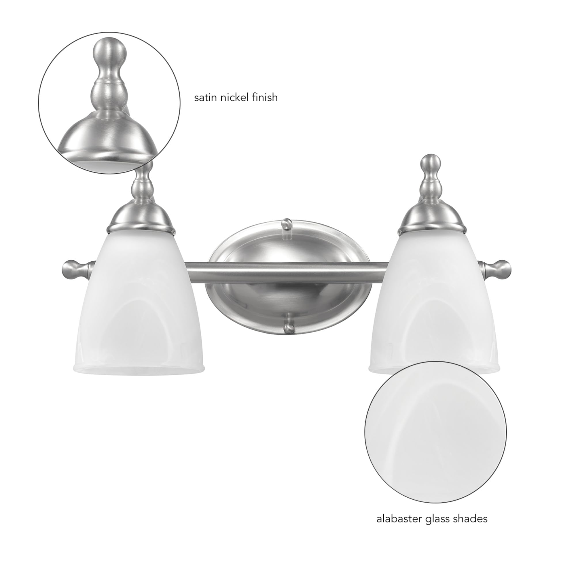 3-Light Vanity All-in-One Bathroom Set, 5 Piece Brushed Steel Finish, 70, Bulb Not Included