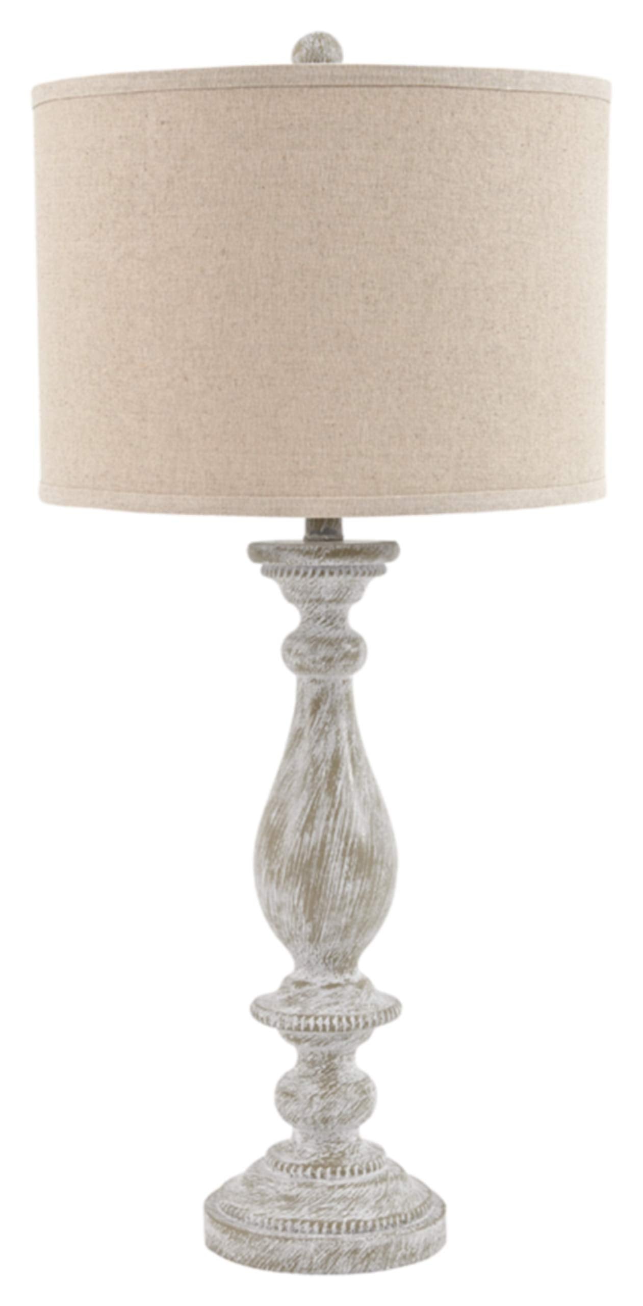 Cottage 61" Candlestick Design Floor Lamp, Whitewash