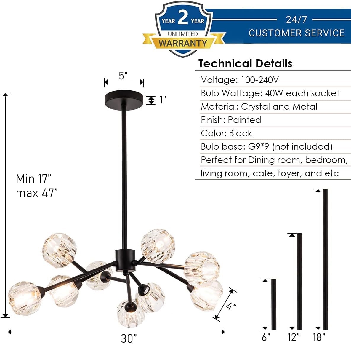 Sputnik Chandeliers for Dining Room Light Fixture, Modern Crystal Chandeliers, 9 Lights Gold Chandelier for Living Room Bedroom, Dining Room Chandelier Over Table, Kitchen Light Fixtures