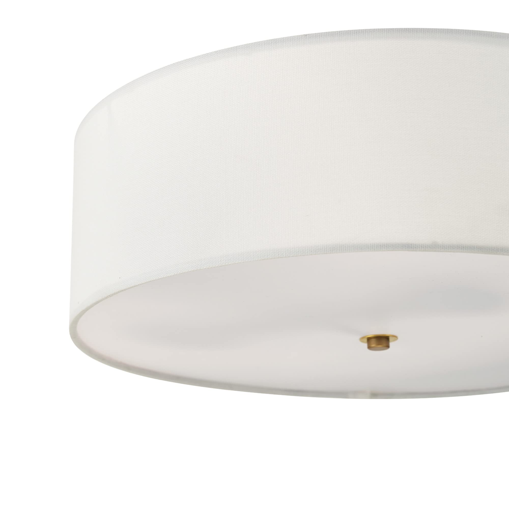 2-Light Flush Mount Ceiling Light, Dark Bronze, White Linen Shade, Kitchen, Lights, Bathroom, Home Essentials, Bedroom, Closet Light, Lighting Fixtures