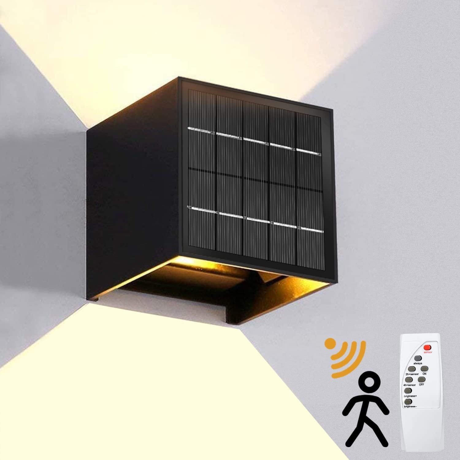 LANFU LED Aluminum Waterproof Outdoor Wall Sconce, Outdoor Wall Light 6W 100-277V 3000K Outdoor Cube Square Wall Light Warm Light 2 LEDs Black 6W Outside Wall Lights for House Patio