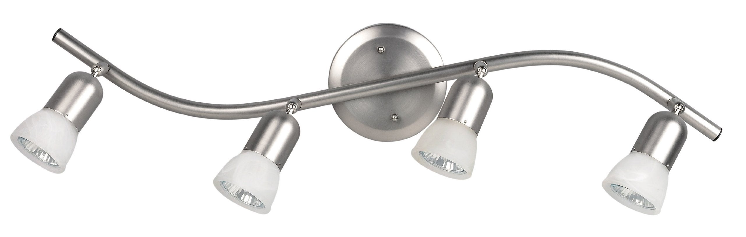 2 Bulb Track Light, Brushed Pewter