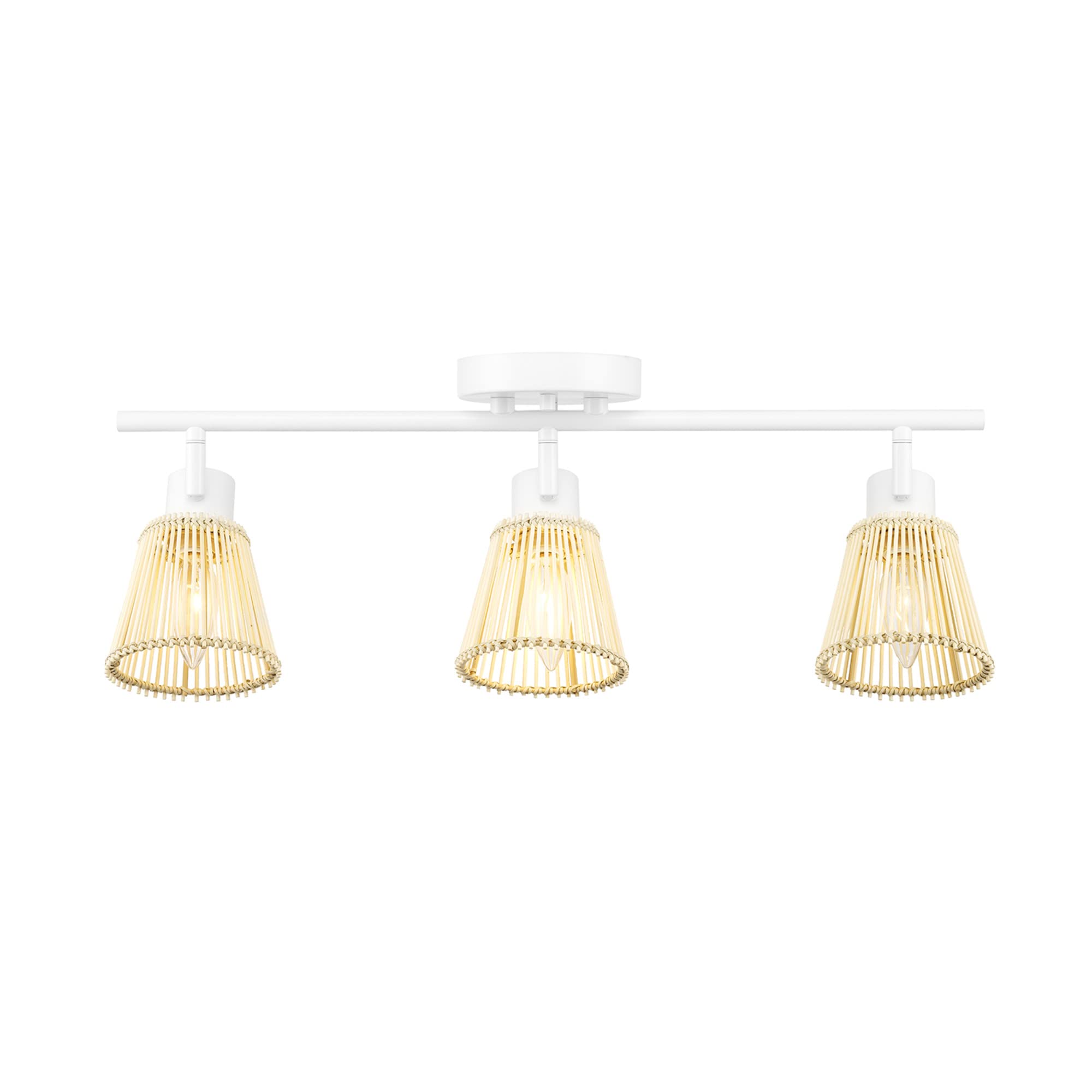 3-Light Track Lighting, Brushed Nickel, Clear Glass Shades, Silver, Bulb Not Included