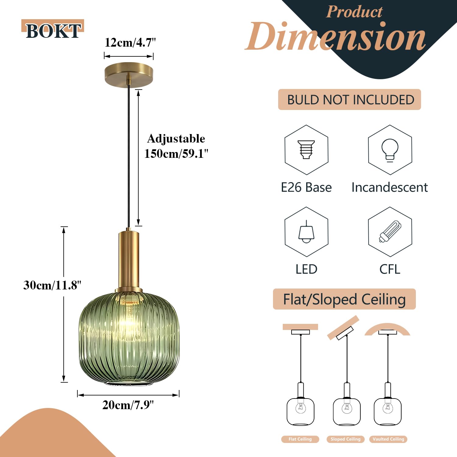 BOKT Modern Smokey Gray Glass Globe Pendant Light Adjustable 3-Light Cluster Pendant Lights Open Glass Kitchen Island Pendant Chandelier Vintage Multi Light Pendant Lighting Cluster Chandeliers