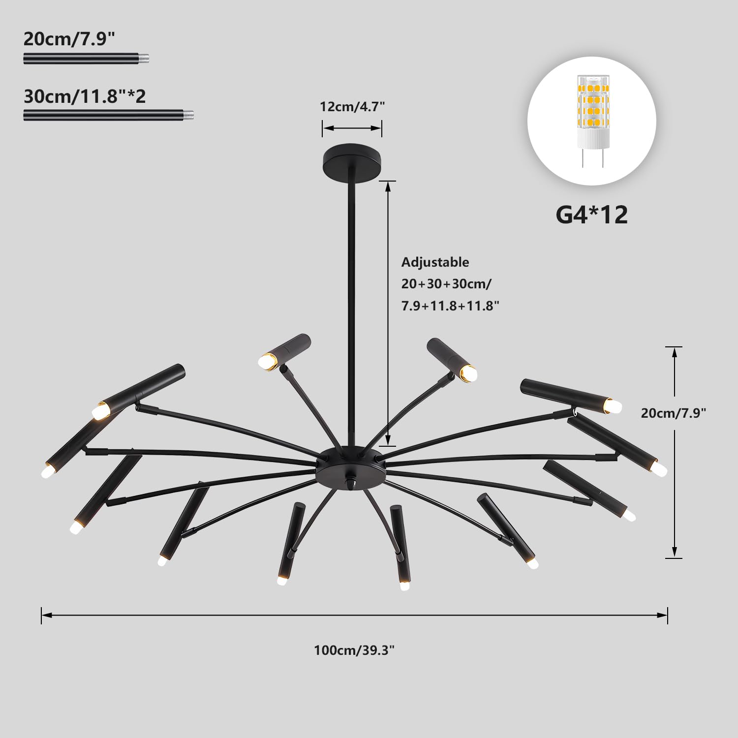 Lighting Mid Century Modern Flush Mount Ceiling Light White Gold Industrial Vintage Semi Flush Mount Close to Ceiling Light Farmhouse 6-Light Sputnik Chandelier Ceiling Lamp Flush Mount