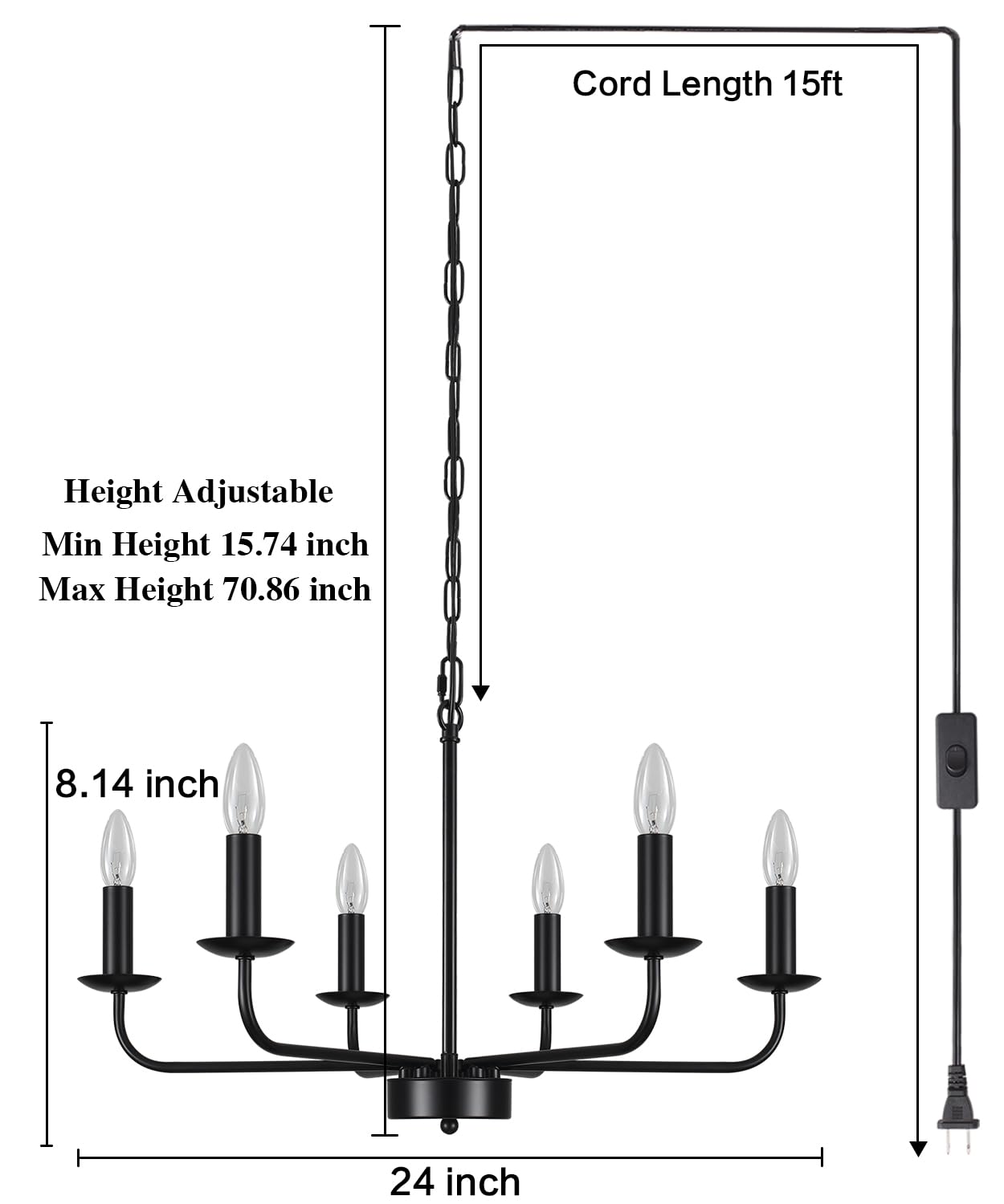 Wheel Chandelier Light Fixture, 17.7” 4 Lights Farmhouse Chandeliers for Dining Room, Rustic Round Chandelier for Living Room Entryway Foyer Bedroom Kitchen, Wood Grain Finish