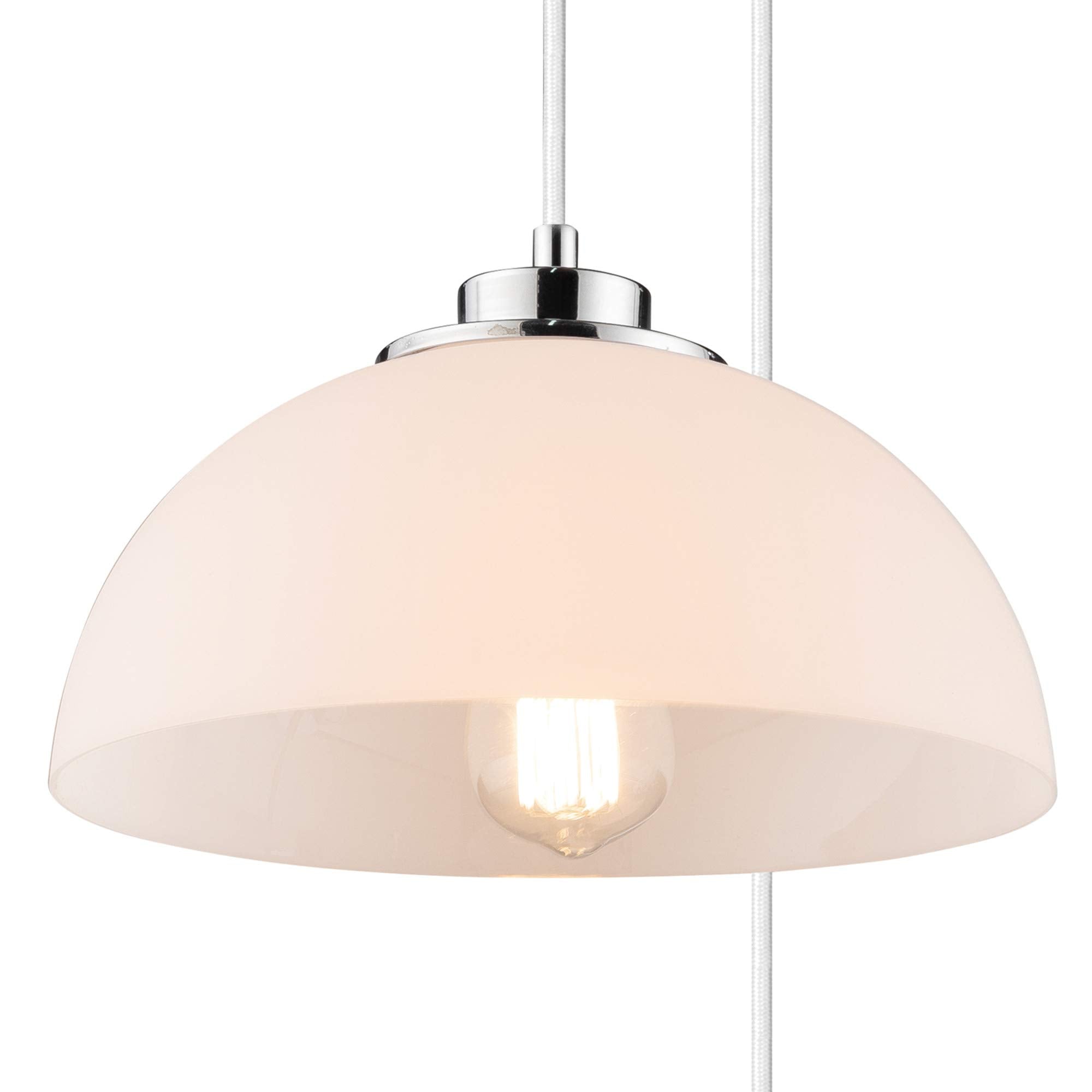 1-Light Pendant Lighting, Matte Brass, Frosted Ribbed Glass Shade, Bulb Not Included