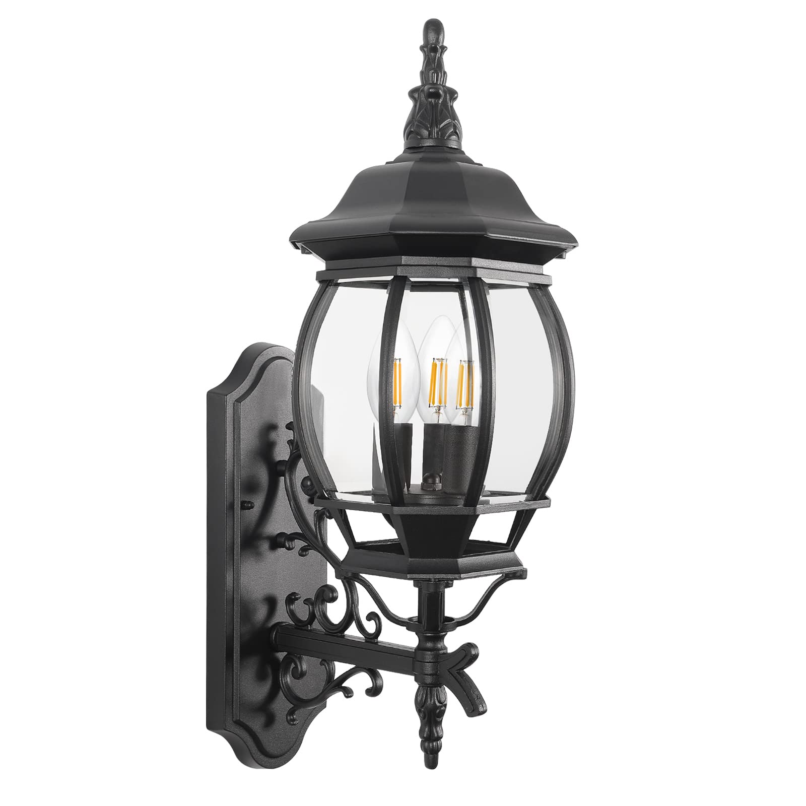 White Outdoor Wall Lantern, Wall Sconce Outside Light Fixtures for Porch Exterior Wall Lantern Waterproof Sconce Lights Wall Lights for Living Room