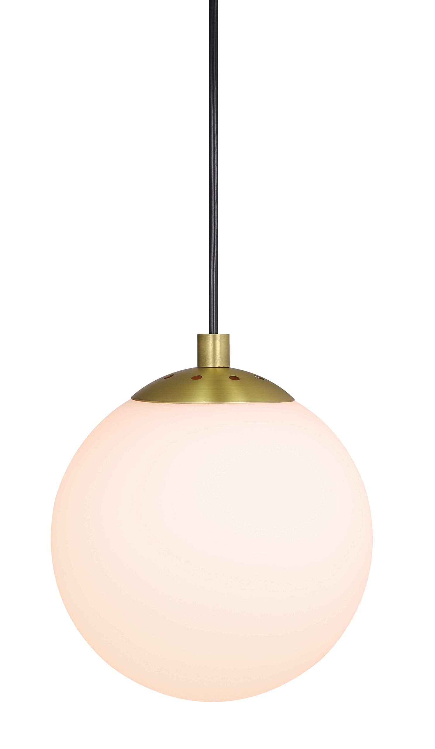 Lighting Pendant Lighting 1 Light Globe Pendant Light, Modern Adjustable Kitchen Hanging Ceiling Light Matte Black Finish XB-P1211-MBK