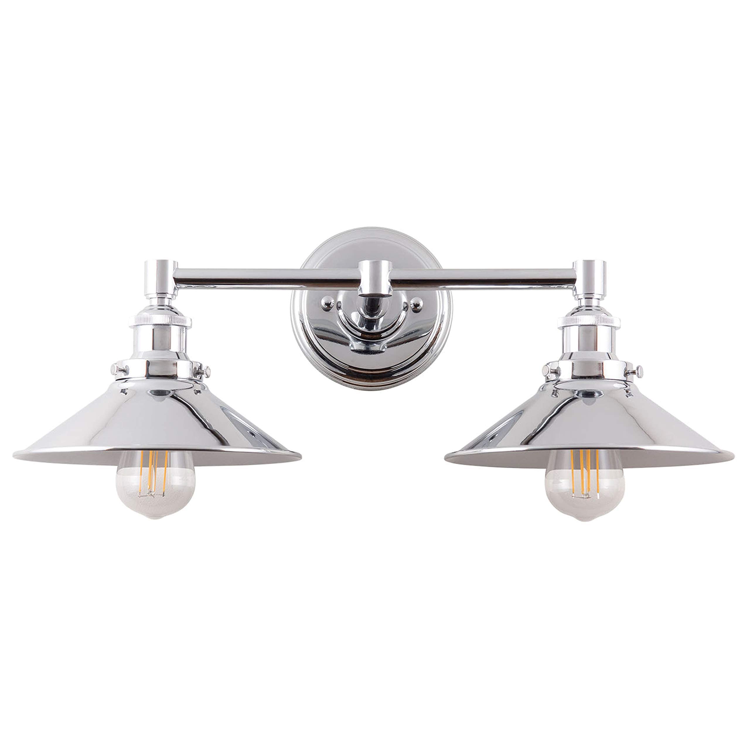 2 Light Bathroom Vanity Light Industrial Brushed Nickel Bathroom Light Fixtures above Mirror Bathroom Light Farmhouse Vanity Lights for Bathroom Lighting, Bulb Included