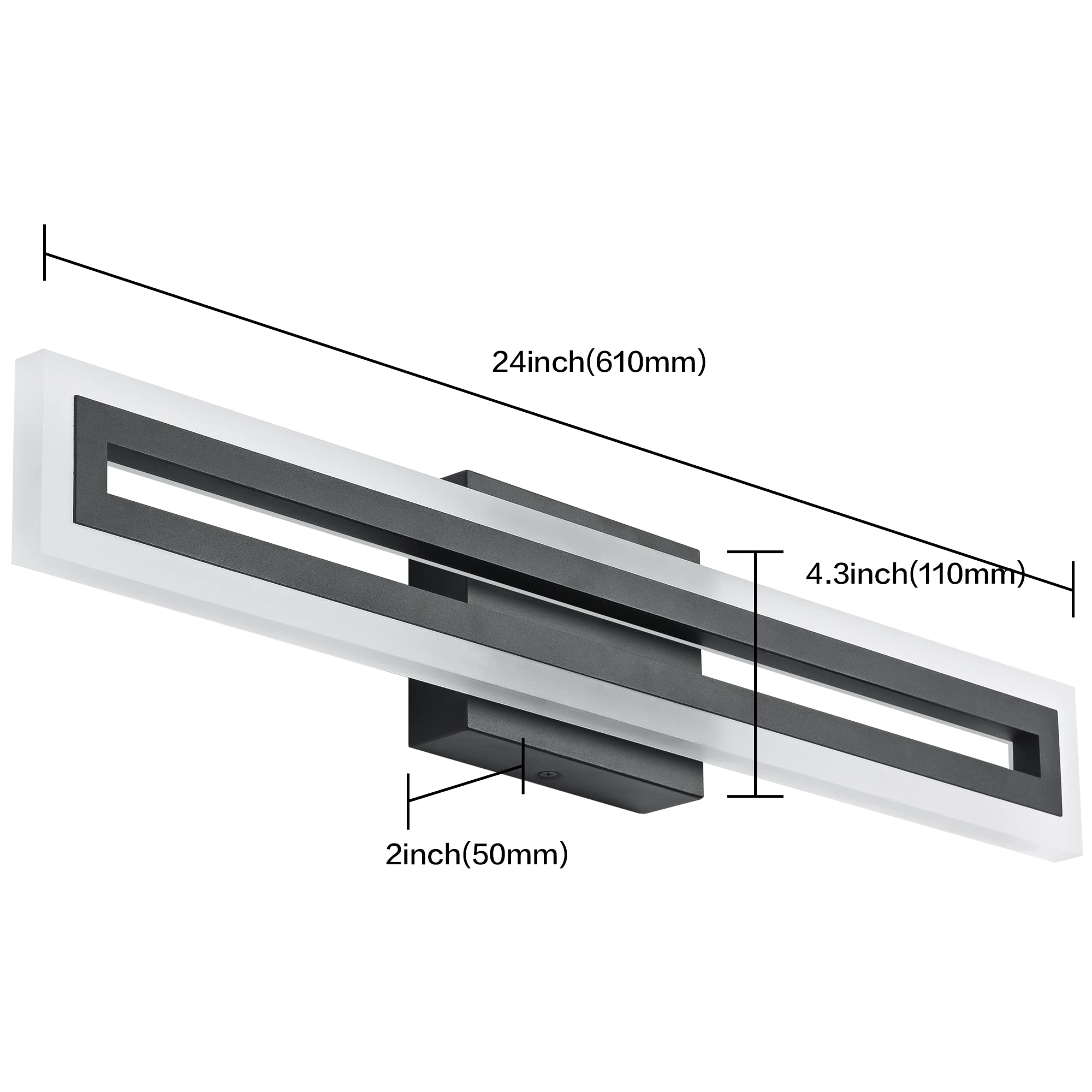 LED Vanity Light Bathroom Vanity Light,31.8 Inch Bathroom Lights Over Mirror 6000K Brushed Nickle