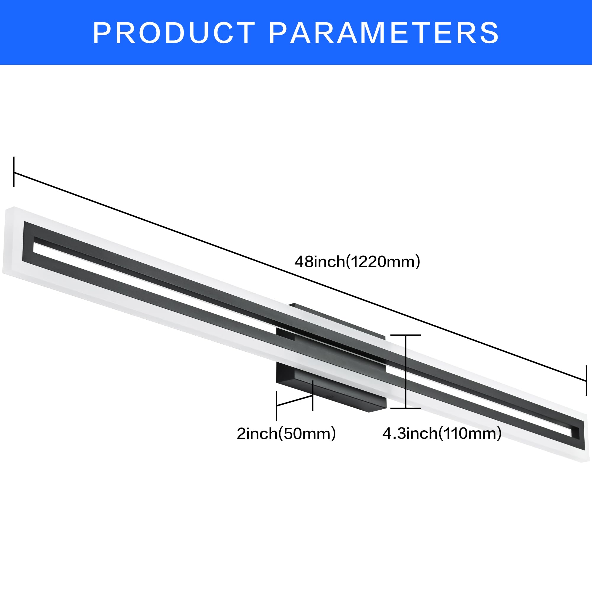 LED Vanity Light Bathroom Vanity Light,31.8 Inch Bathroom Lights Over Mirror 6000K Brushed Nickle