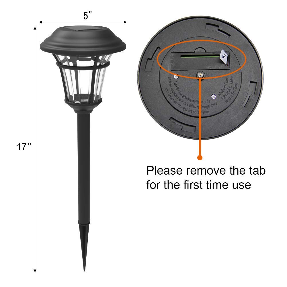 12 Pack Solar Pathway Lights Outdoor Solar Garden Lights for Patio, Yard, Driveway