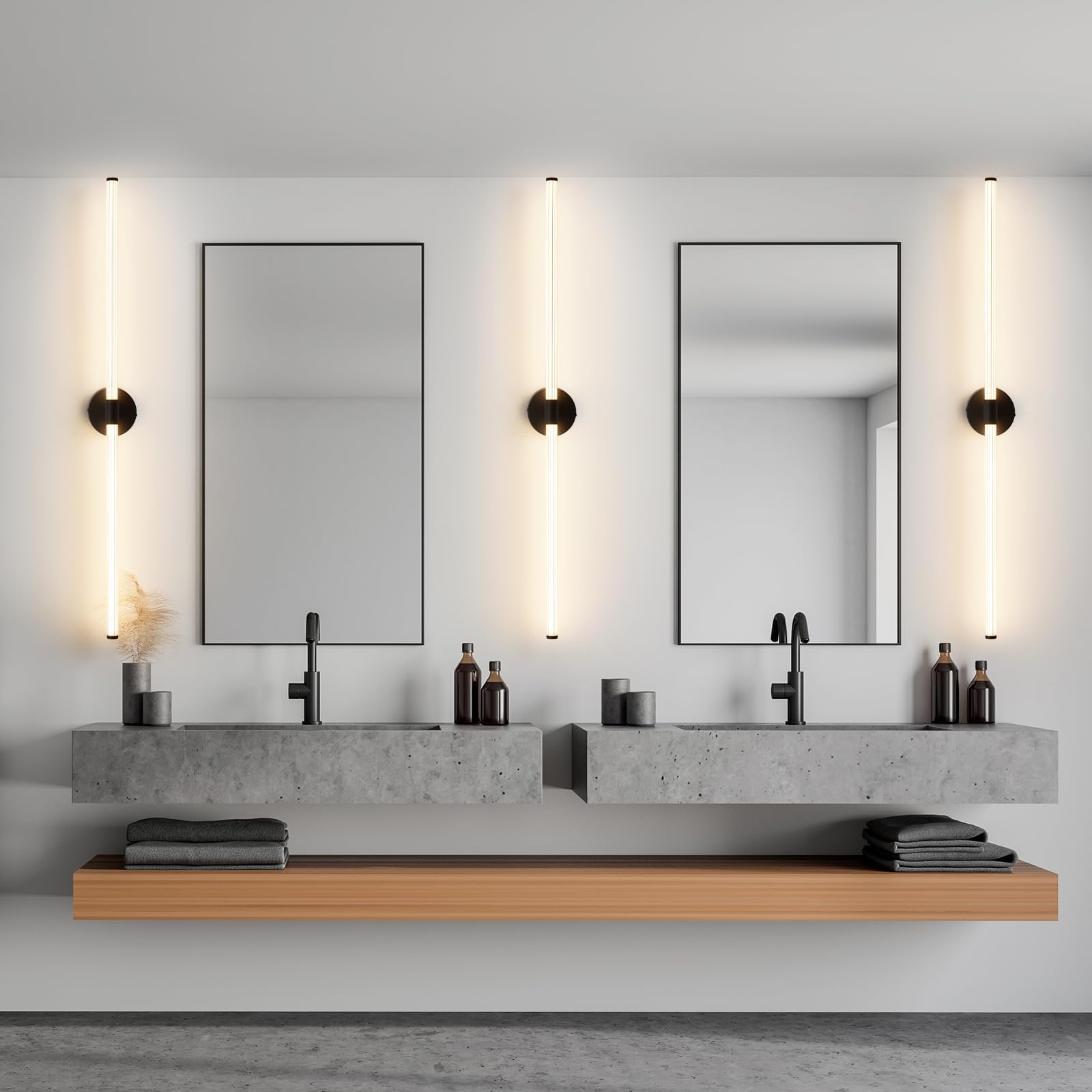 LED Bathroom Light Fixtures Gold Bathroom Vanity Lights Over Mirror 360° Full Lighting Dimmable LED 22 inch Vanity Light Bar Modern Wall Sconce Warm Light for Bedroom Living Room