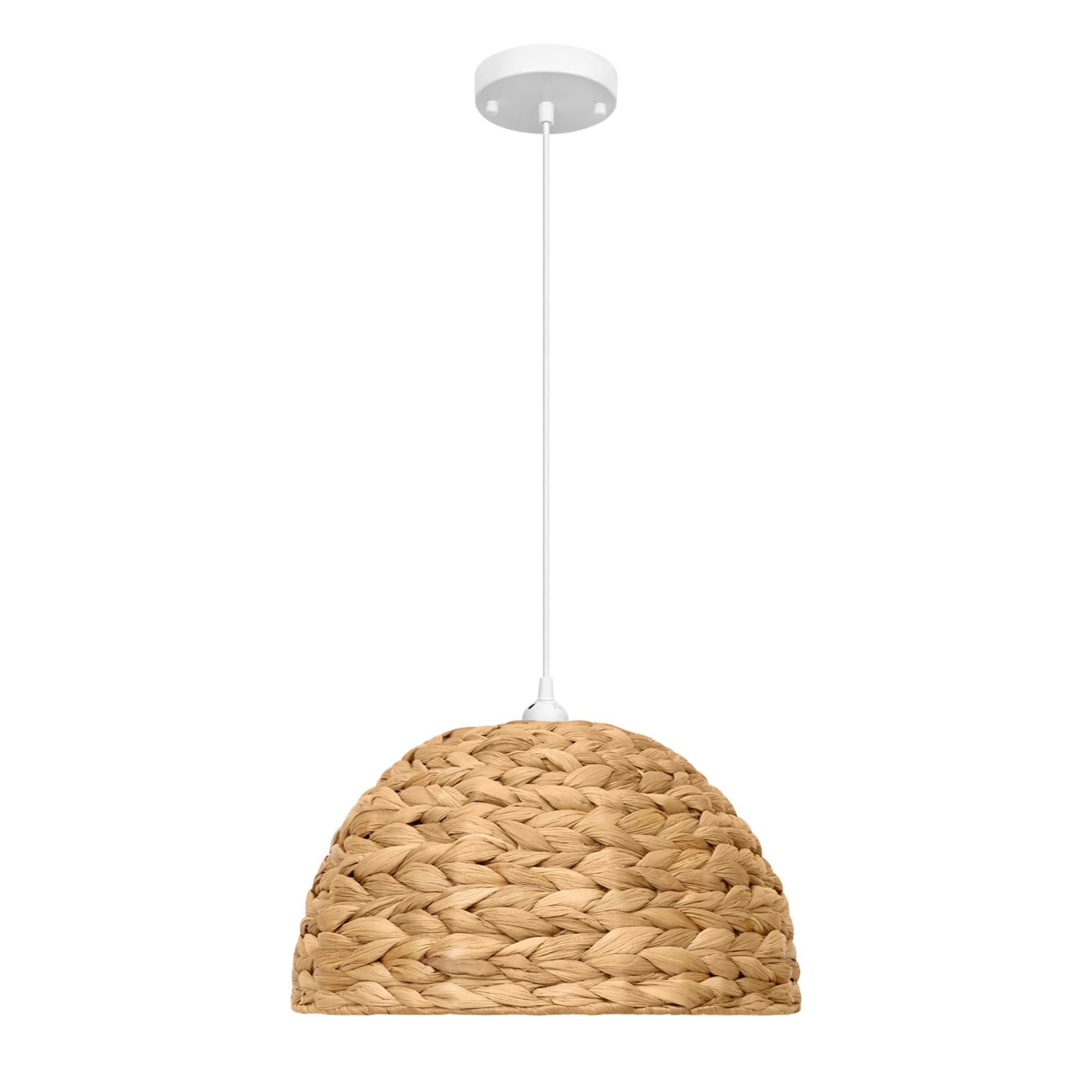 Bamboo Pendant Light - Mini Pendant Lights Bedroom - Natural Elegant Woven Pendant Light; Wood Pendant Light for Home Decor