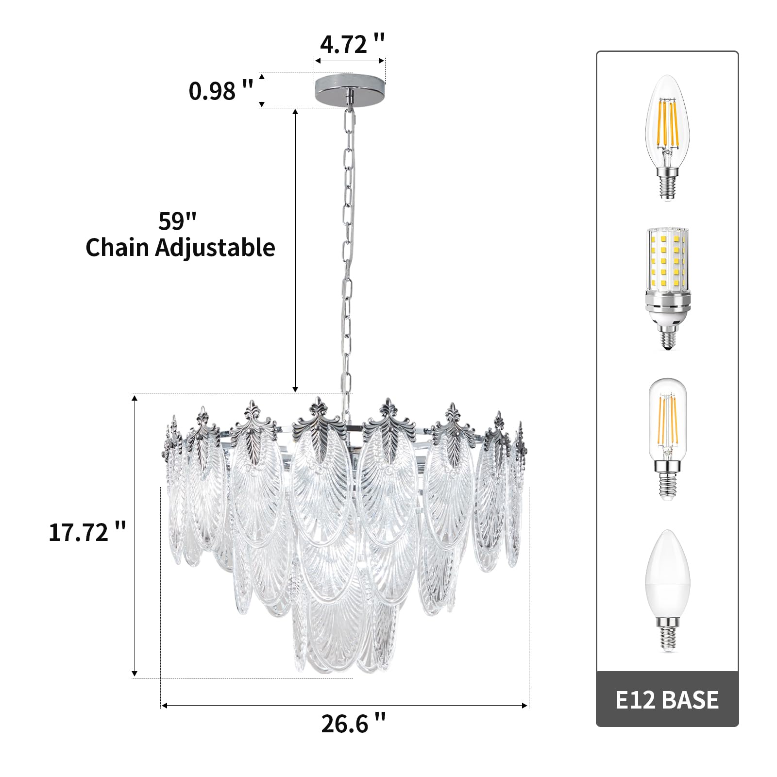 Antique Chandeliers 3-Layer Crystal Glass Chandelier, 9-Lights Round Pendant Light 23.6" Brushed Brass Gold Adjustable Height, Applicable to Dining Room, Bedroom, Living Room, Foyer, Kitchen Island