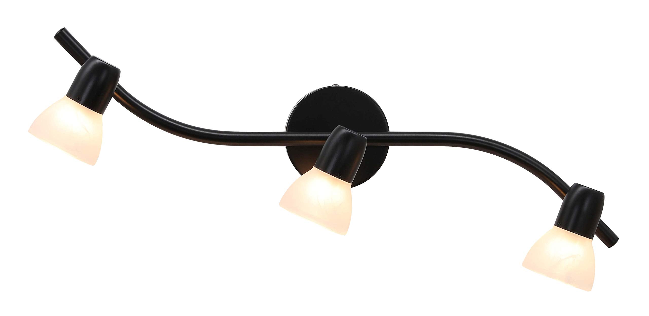 Track Light, 4 Light Kitchen Track Lighting, Modern S-Shaped Ceiling Track Light Bar Brushed Nickel Finish XB-TR1223-4-BN