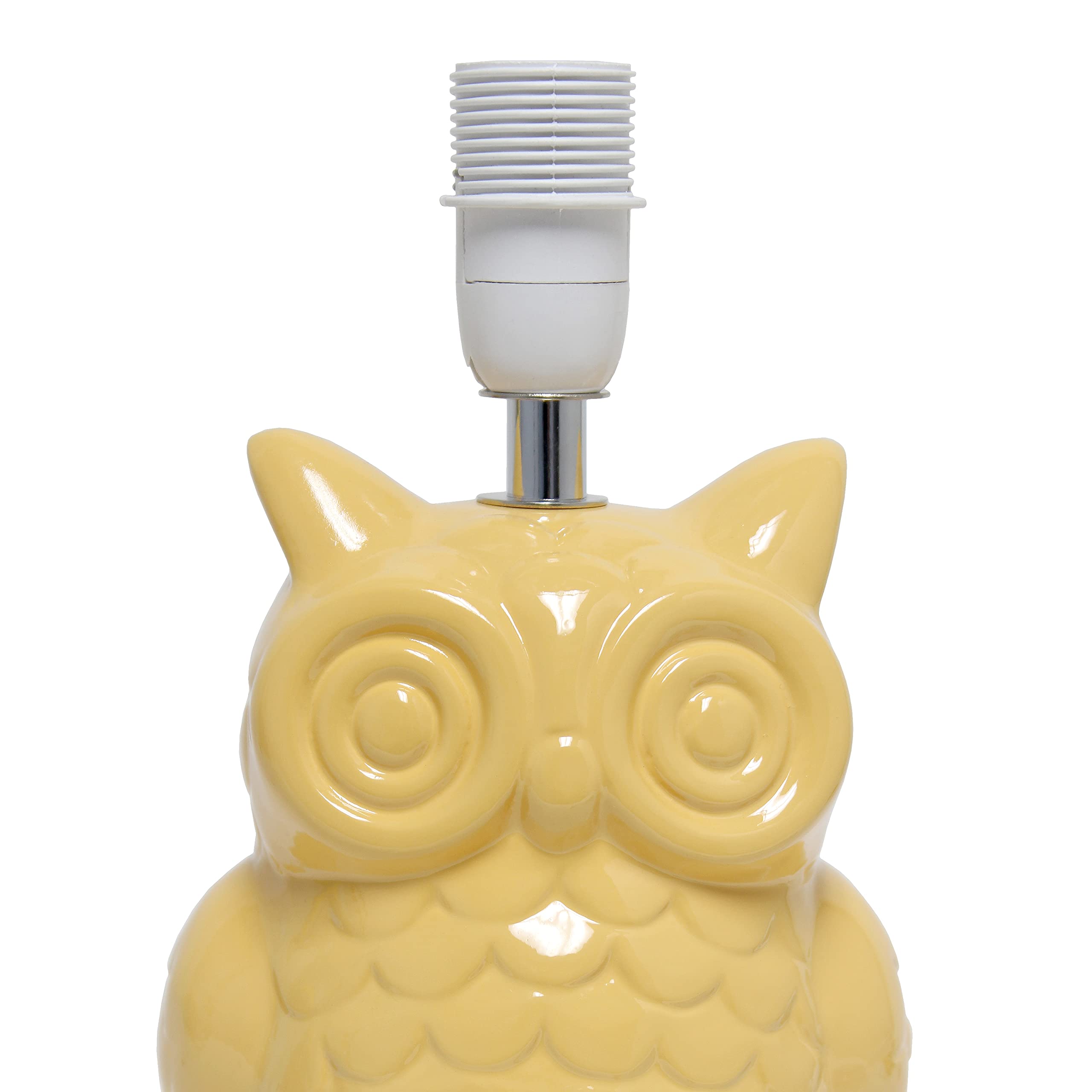 12.8" Tall Contemporary Ceramic Owl Bedside Table Desk Lamp w Matching Fabric Shade for Decor, Bedroom, Nightstand, Living Room, Entryway, Kids' Room, Nursery, Sage Green