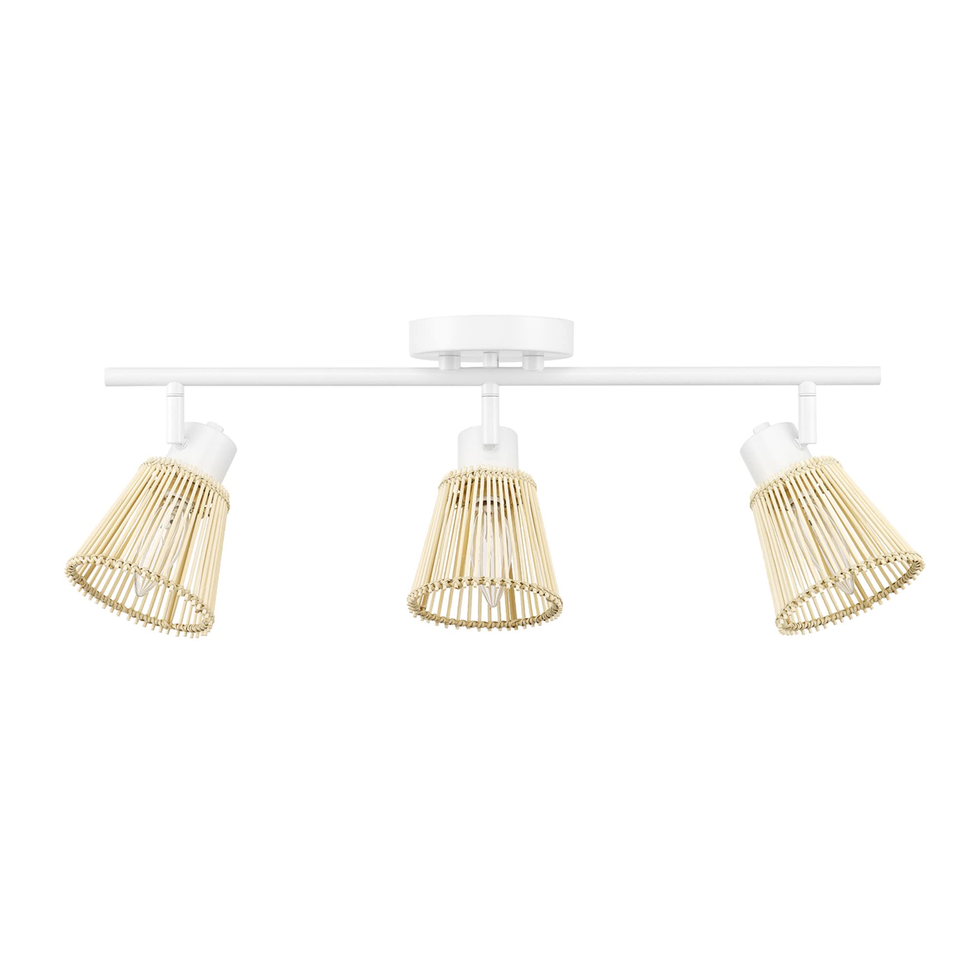 3-Light Track Lighting, Brushed Nickel, Clear Glass Shades, Silver, Bulb Not Included