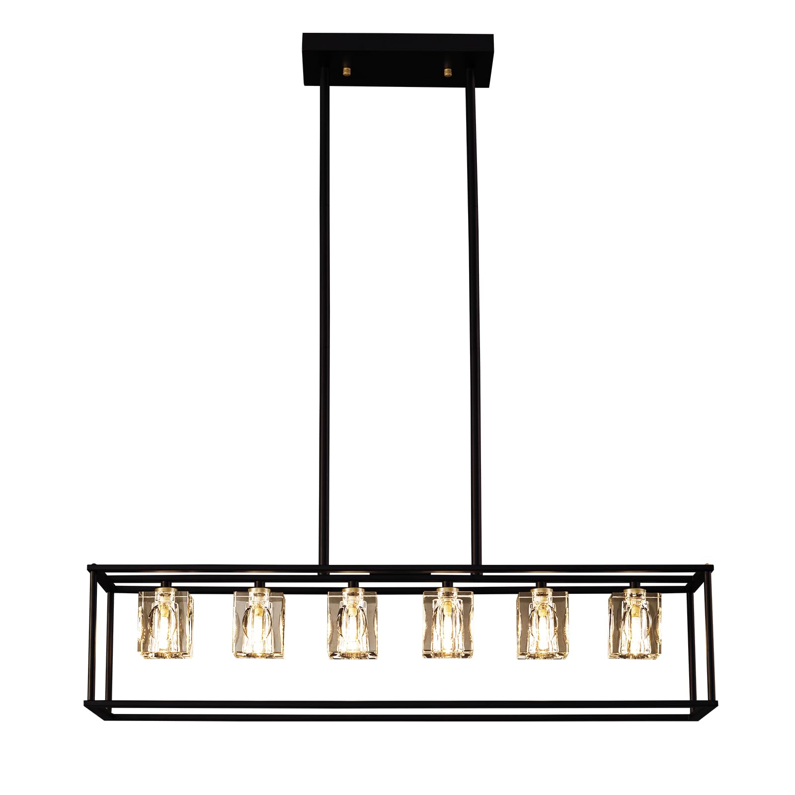 Semi Flush Mount Ceiling Light Fixture Modern 6 Lights Gold Crystal Chandelier,Brushed Nickel Sputnik Chandeliers for Hallway Entryway Bedroom Dining Room Farmhouse Kitchen Office