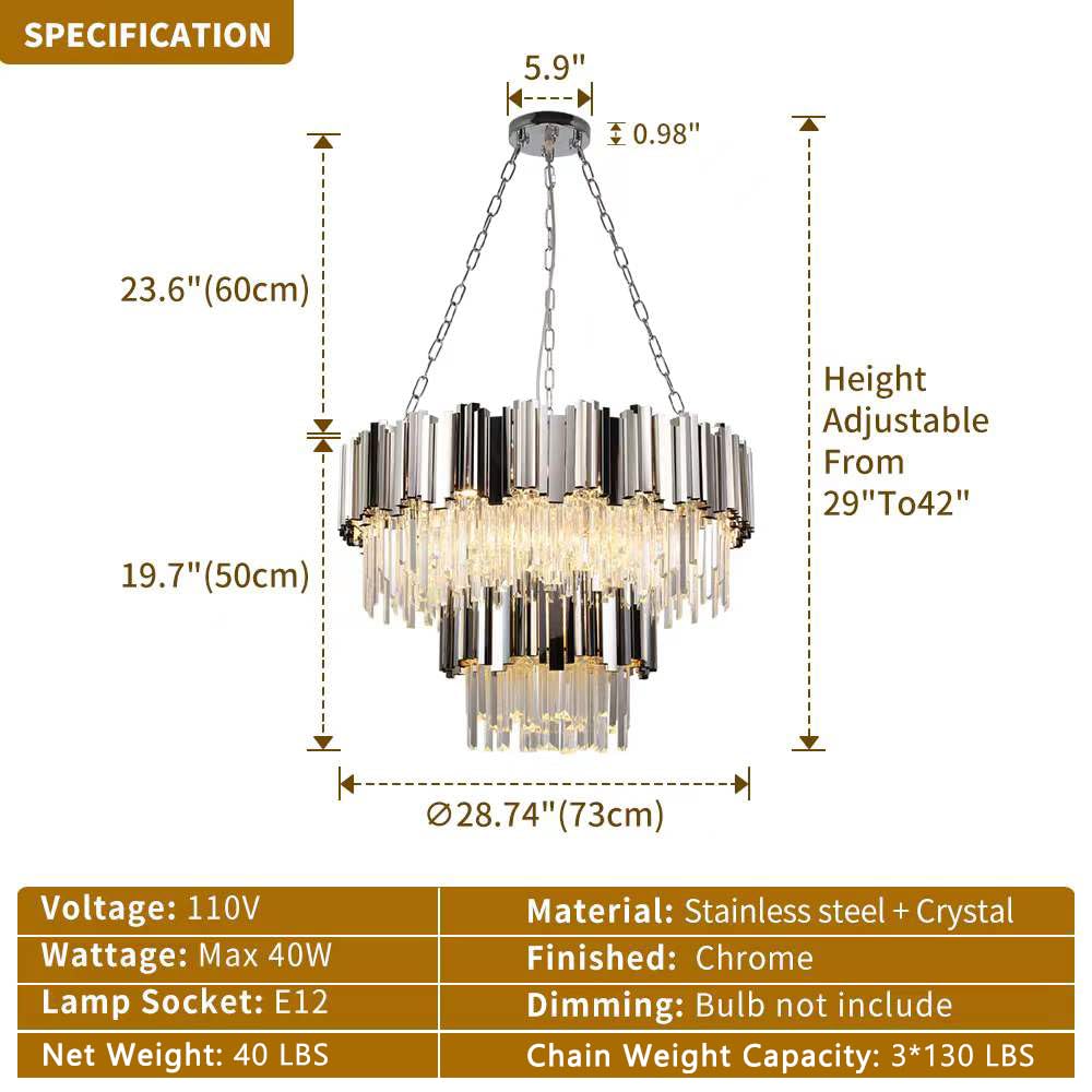 Modern K9 Crystal Pendant Lighting, Round Gold Crystal Chandelier Contemporary Luxury Pendant Ceiling Lighting Fixture for Dining Living Room Kitchen Island, Antique Gold