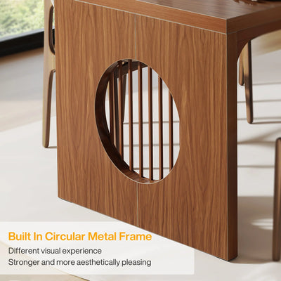Mesa de comedor rectangular Beau | Mesa de cocina de madera para 4-6 personas