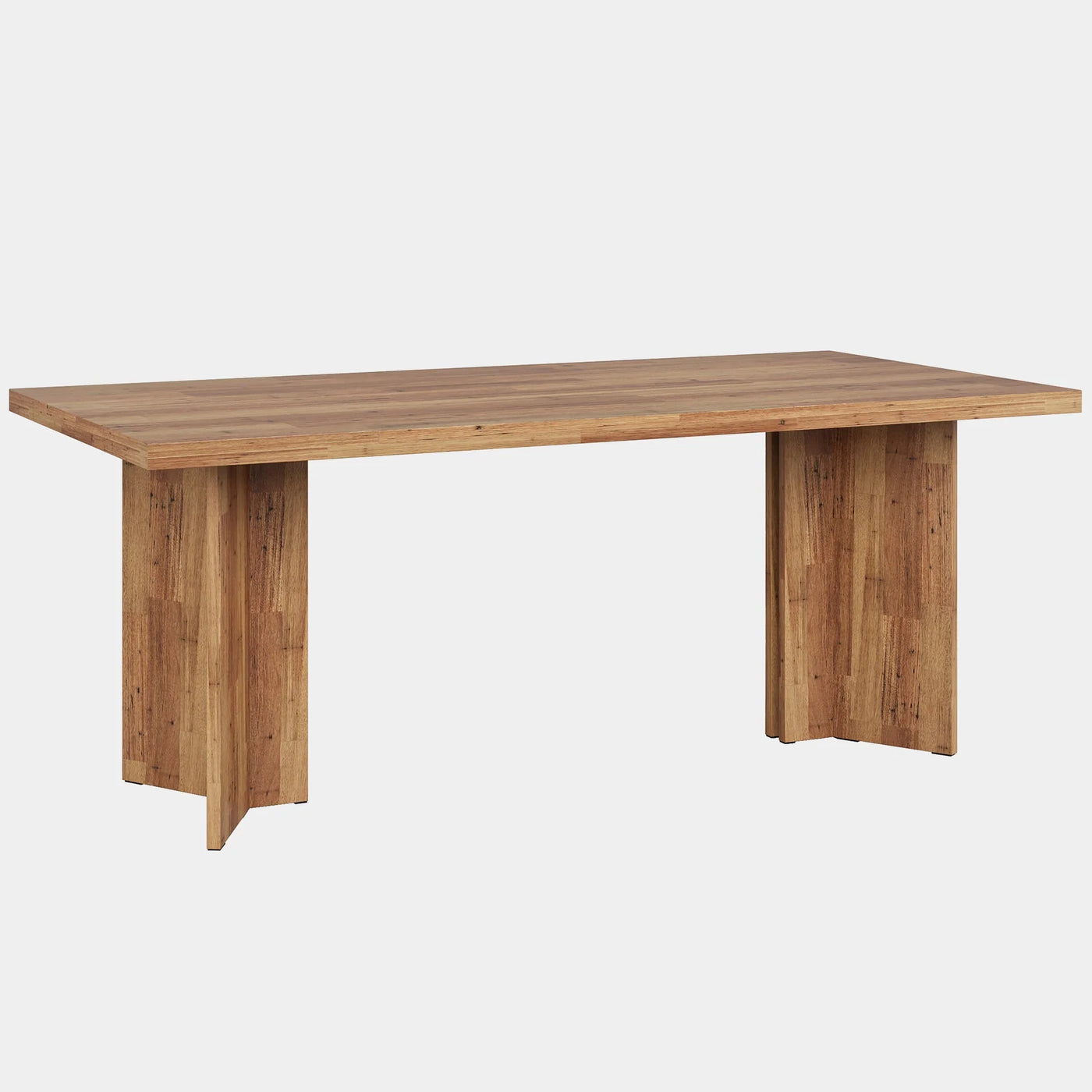 Mesa de comedor Mocha de 63" | Mesa de cocina industrial de madera de granja con mesa grande para 4-6