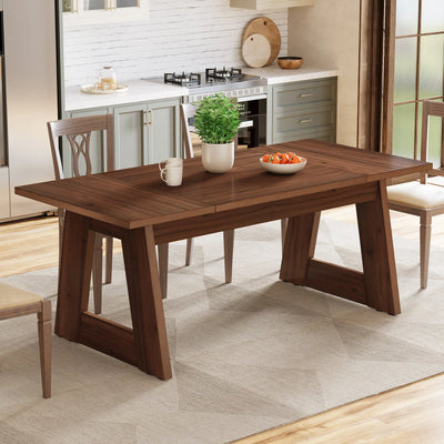 Villach 63" Dining Table | Wooden Rectangular Farmhouse Kitchen Table for 4-6