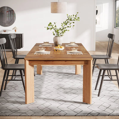 Barrete 63-inch Dining Table | Wooden Farmhouse Kitchen Table for 4-6