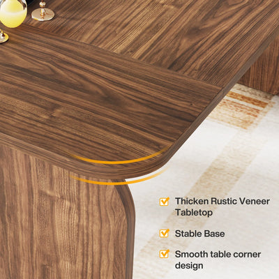 Argrand 63-Inch Rectangular Dining Table | Thick Wood Laminated Tabletop for 4-6 Person