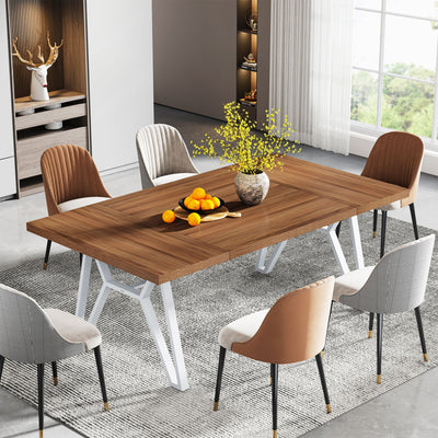 Acheter 70-inch Dining Table for 6-8 People | Rectangular Wood Kitchen Table