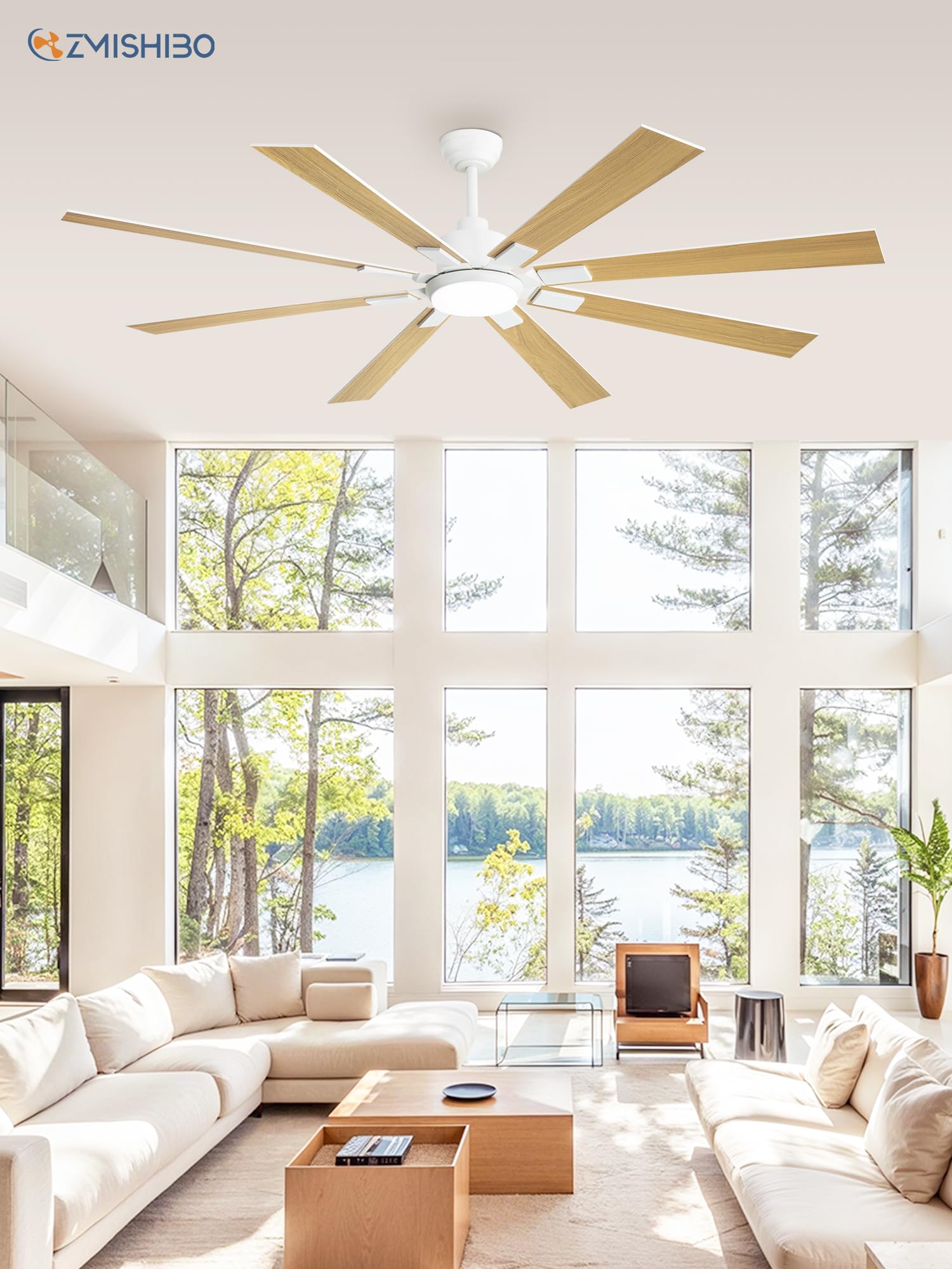 72 inch Oil Rubbed Bronze Ceiling Fans with Lights and Remote, Indoor/Outdoor Farmhouse Ceiling Fan for Living Room Patio, 6 Speed Reversible Quiet DC Motor, 3CCT, Dual Finish Blades