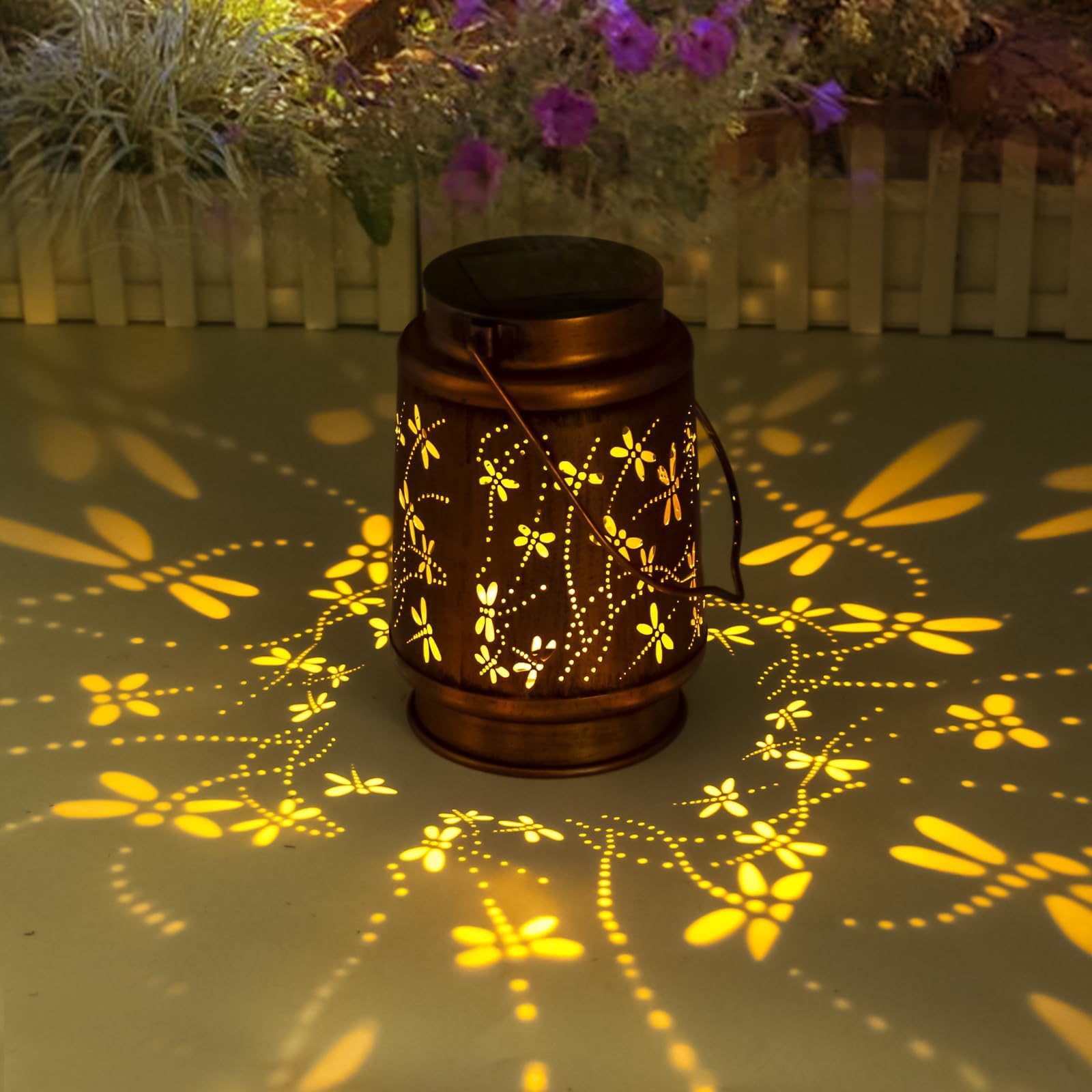 Hummingbird Solar Lantern Lights Outdoor Hanging, Metal Decor Lanterns-Waterproof LED Decorative Light for Garden Patio Yard Lawn Backyard Front Porch as Gifts for Mom Grandma Women