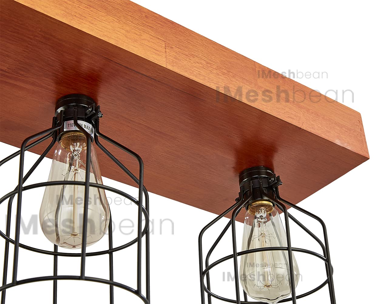 Rustic Chandelier Farmhouse Rustic Light Fixtures for Dining Room Kitchen Island, Industrial Wooden Hanging Lights Ceiling Light Fixture for Game Room Bar Coffee Pool Table (8-Light)