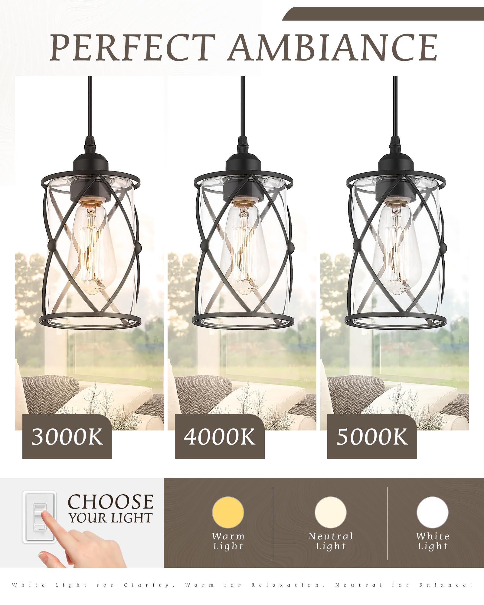 Brushed Gold Pendant Light Fixtures, 3-Light Modern Dining Room Cluster Pendant Light with Milky Glass, Mid Century Cage Hanging Pendant Lighting for Kitchen, Adjustable, CH9176BGW3