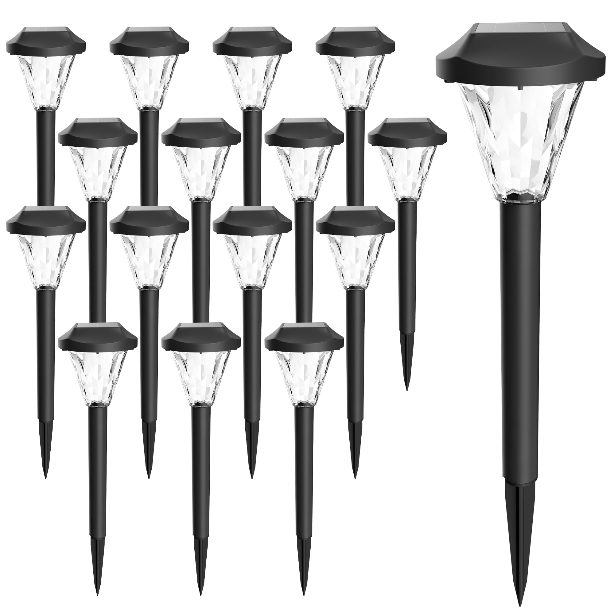 16 Pack Solar Lights Outdoor Waterproof,New Upgraded Solar Lights for Outside,Solar Garden Lights,Solar Outdoor Lights for Patio,Lawn,Yard and Landscape