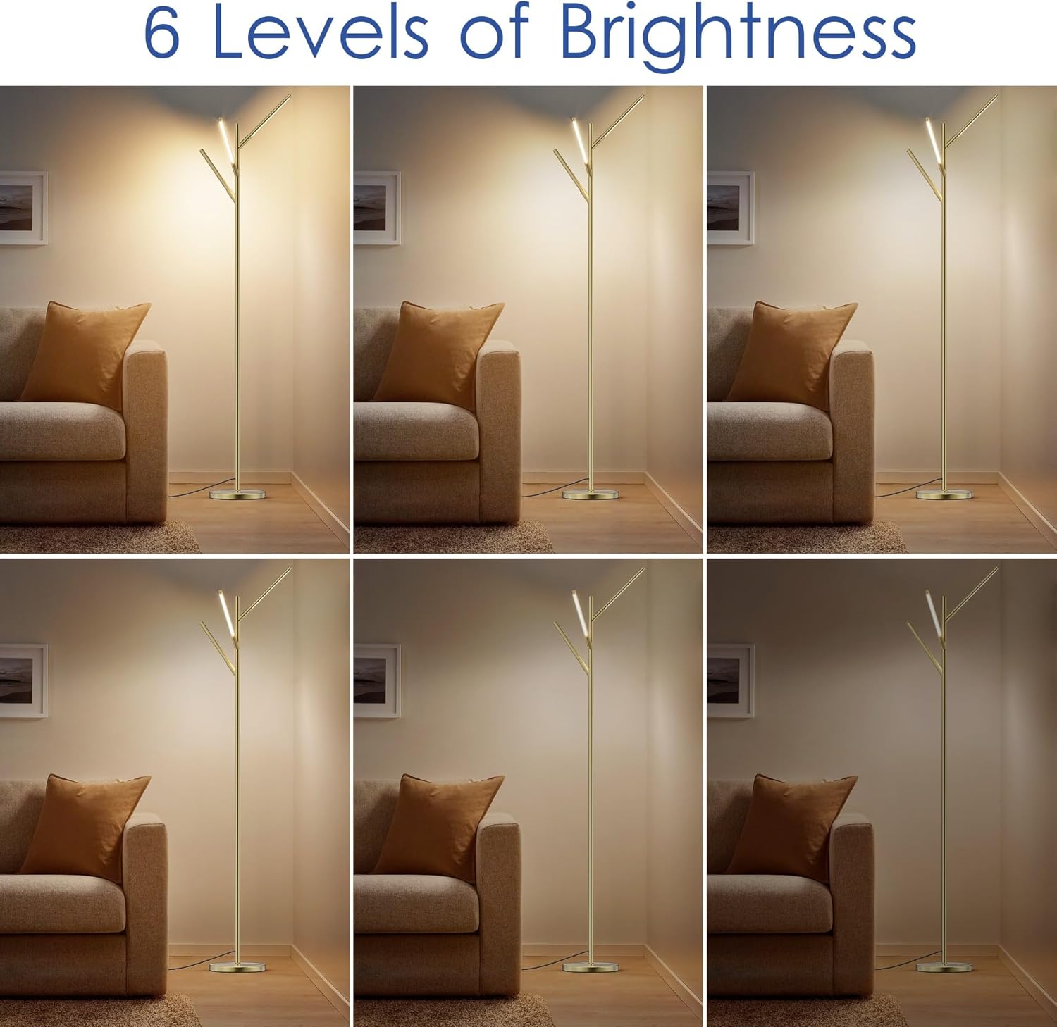 Aipsun Floor Lamps for Living Room 24W LED Modern Floor Lamps Dimmable Standing Lamp for Living Room Bedroom 3000K