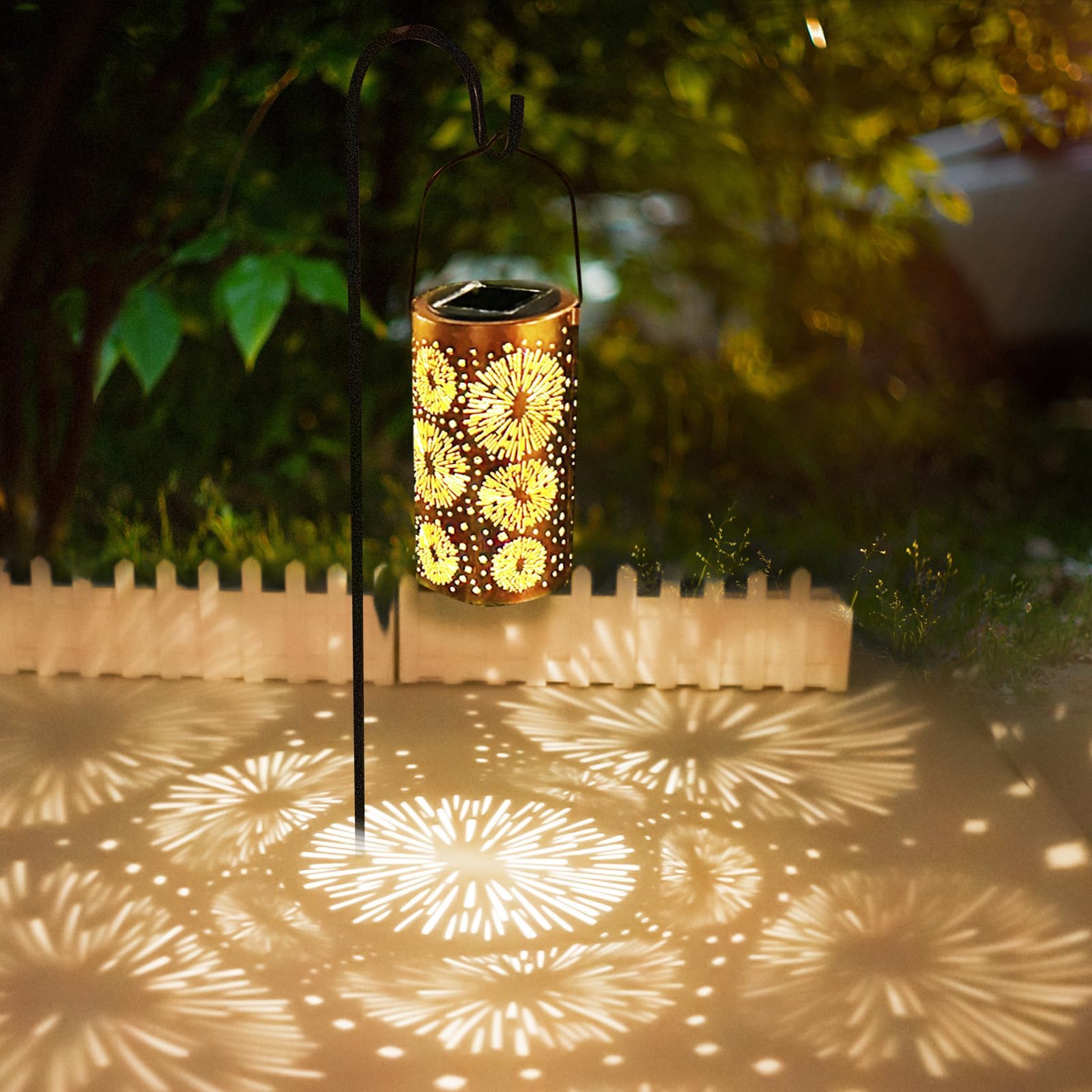 Hummingbird Solar Lantern Lights Outdoor Hanging, Metal Decor Lanterns-Waterproof LED Decorative Light for Garden Patio Yard Lawn Backyard Front Porch as Gifts for Mom Grandma Women