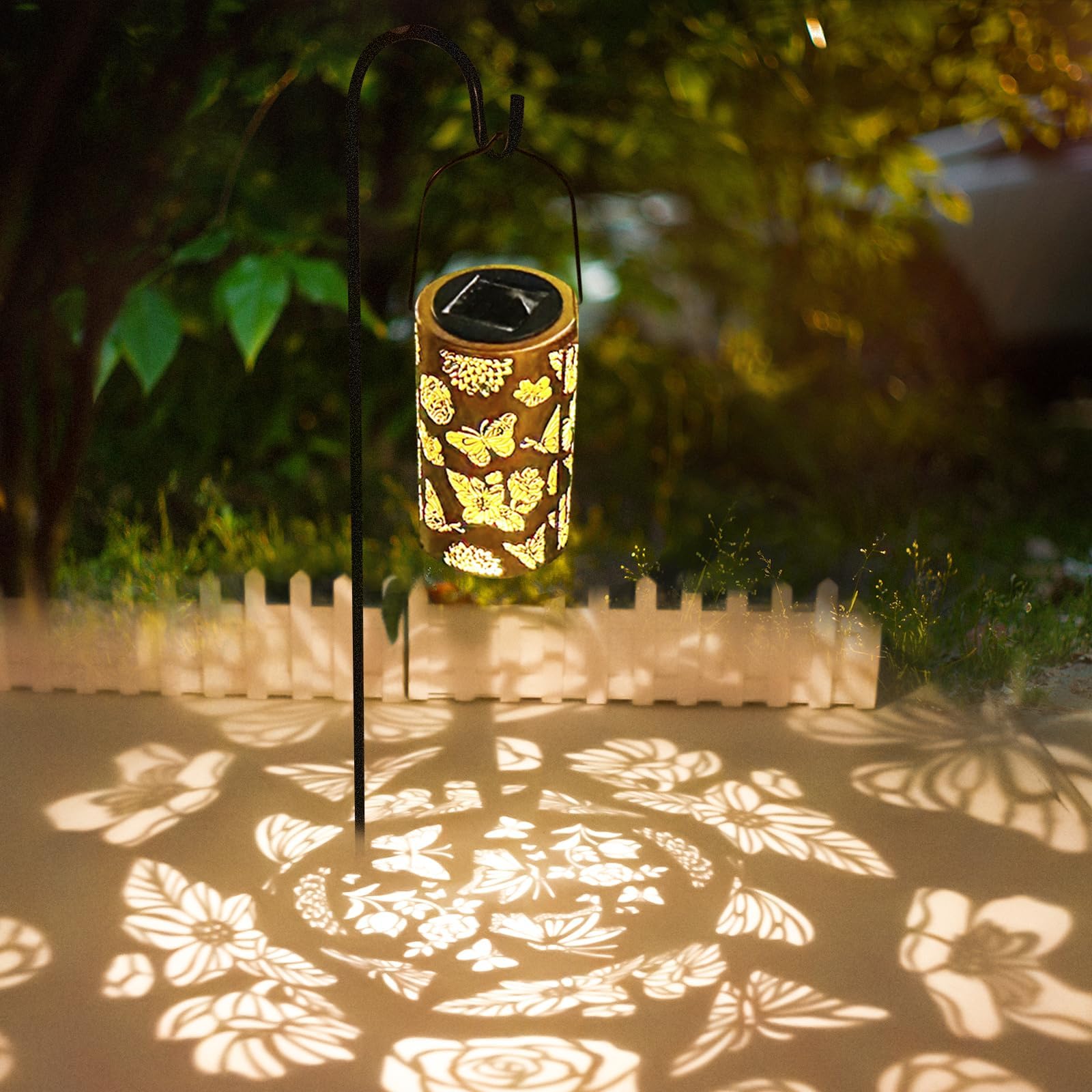 Hummingbird Solar Lantern Lights Outdoor Hanging, Metal Decor Lanterns-Waterproof LED Decorative Light for Garden Patio Yard Lawn Backyard Front Porch as Gifts for Mom Grandma Women