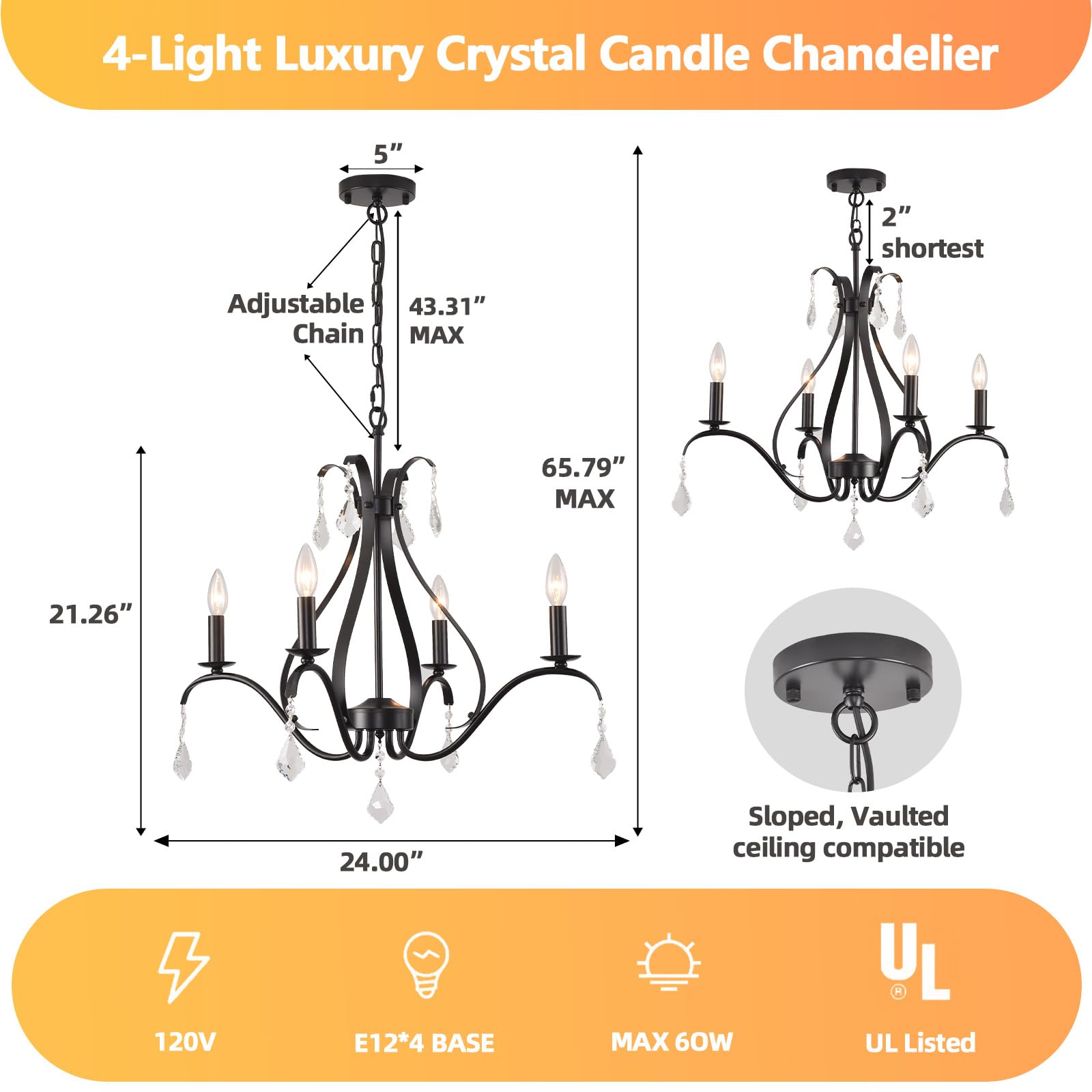 Gold Chandelier Light Fixtures Farmhouse: Modern Chandeliers for Dining Room, 8-Light Gold Crystal Chandelier, Foyer Chandeliers for High Ceilings, for Entryway,kitchen,Bedroom,Living Room,Staircase