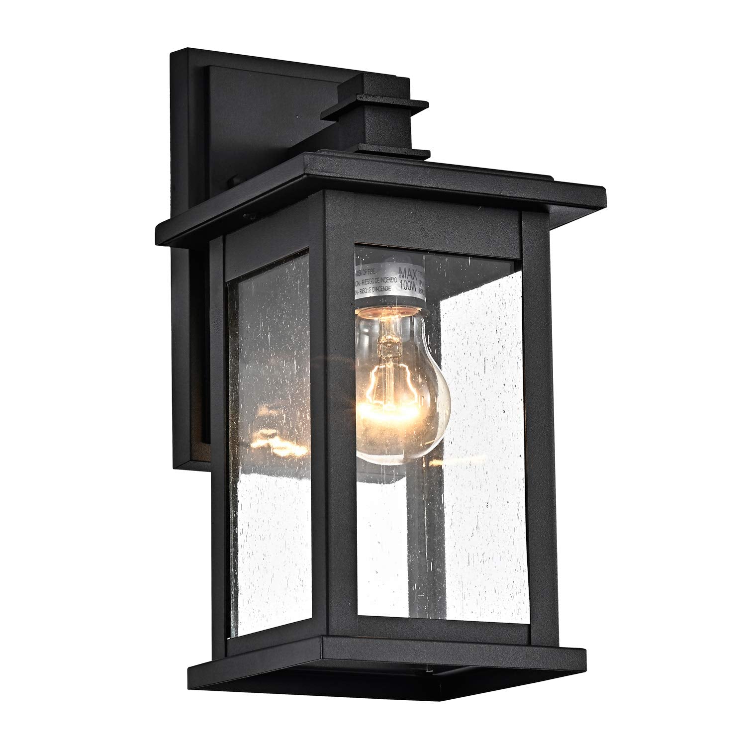 Outdoor Wall Sconce 2 Pack, 14.5 Inch Black Exterior Wall Mount Light Fixtures, Farmhouse Outside Lights for House, Garage, Porch, Patio, Yard, Hallway