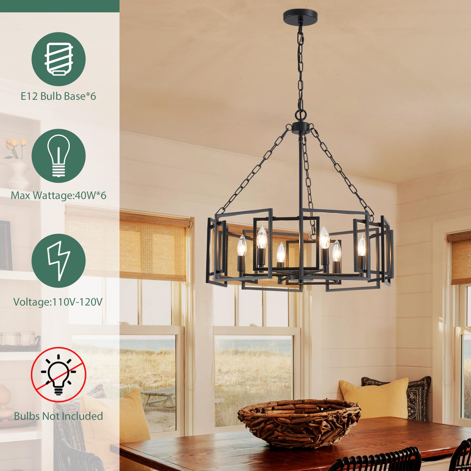 Gold Chandelier 5-Light Modern Kitchen Island Lighting Fixtures, Farmhouse Pendant Light 20 inches Retro Height Adjustable Ceiling Light for Dining Room, Bedroom, Living Room,Foyer