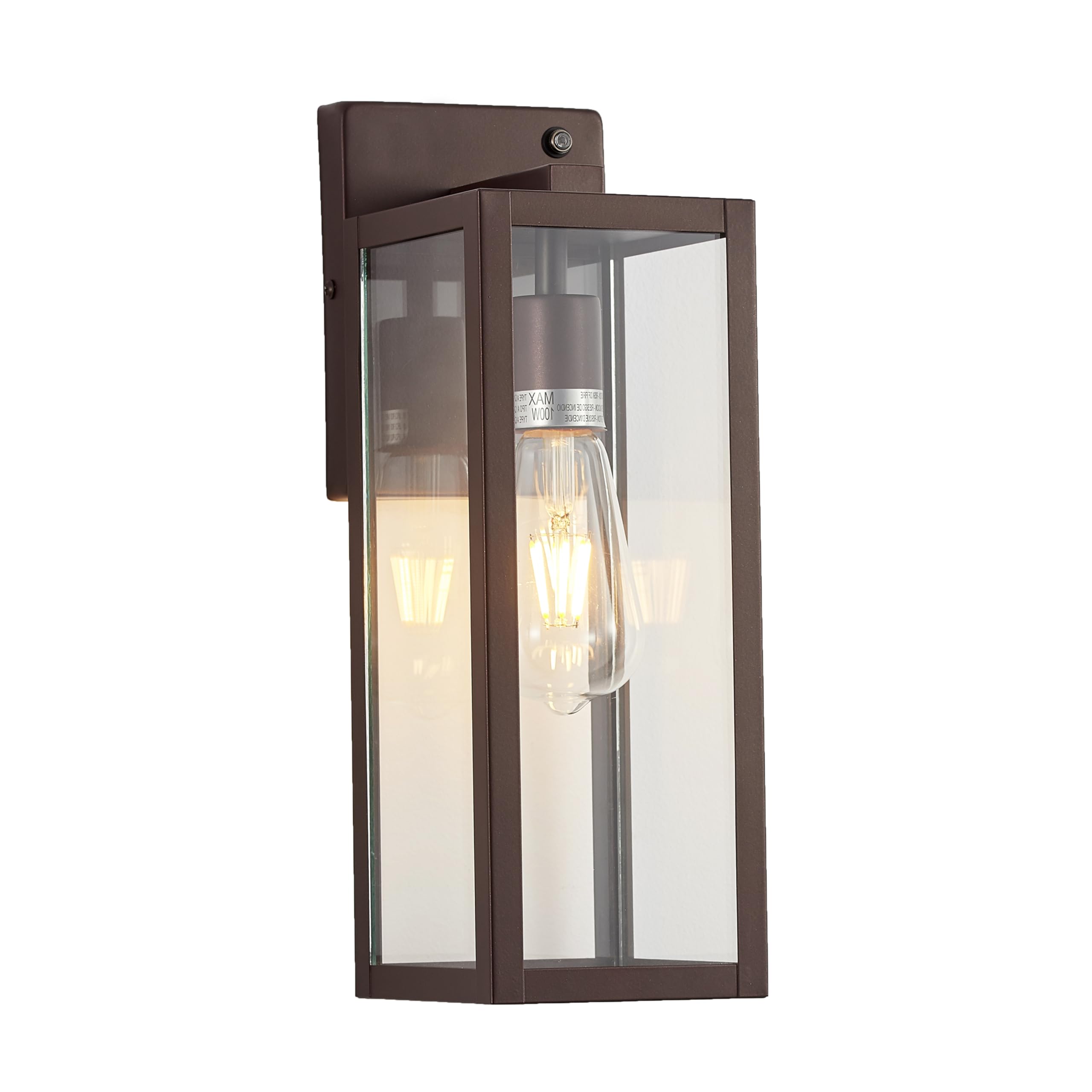 Porch Light Fixture, Oil Rubbed Bronze Outdoor Wall Sconce,13.25" Farmhouse Porch Light with Clear Seedy Glass for Garage, Patio, Porch, Doorway, Entryway.