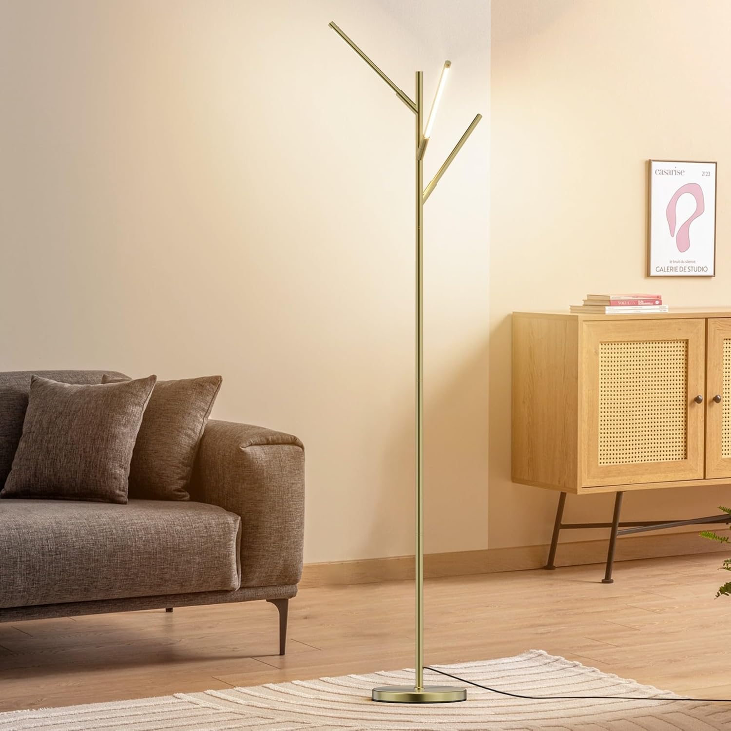 Aipsun Floor Lamps for Living Room 24W LED Modern Floor Lamps Dimmable Standing Lamp for Living Room Bedroom 3000K