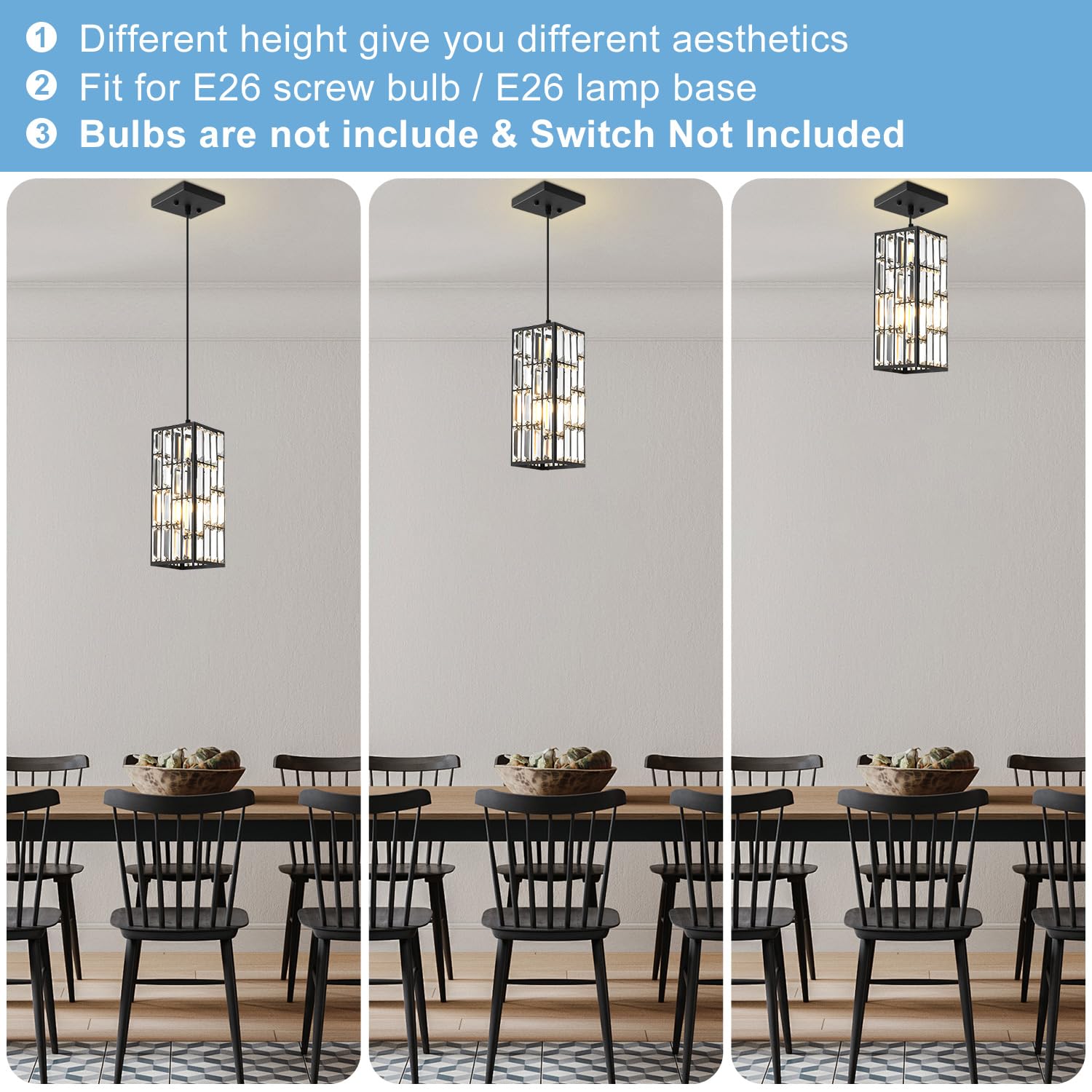 Modern Crystal Gold Pendant Light Fixtures for Kitchen Island Luxury Gold Chandelier Perfect for Dining Room, Bedroom, Kitchen, Living Room