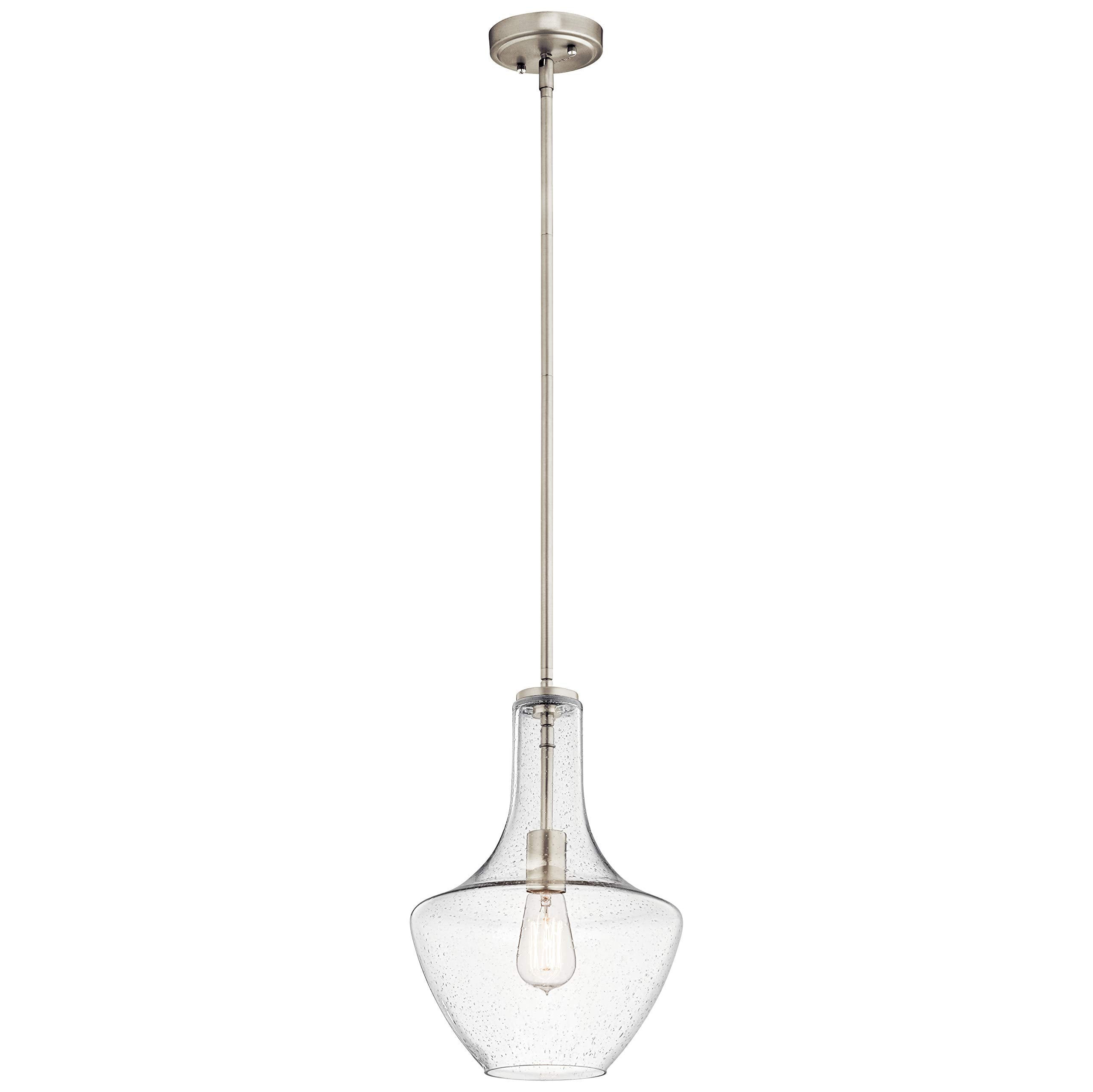 19.75" Kitchen Bell Pendant in Olde Bronze®, 1-Light Clear Glass Pendant Light, (19.75" H x 13.75" W), 42046OZ