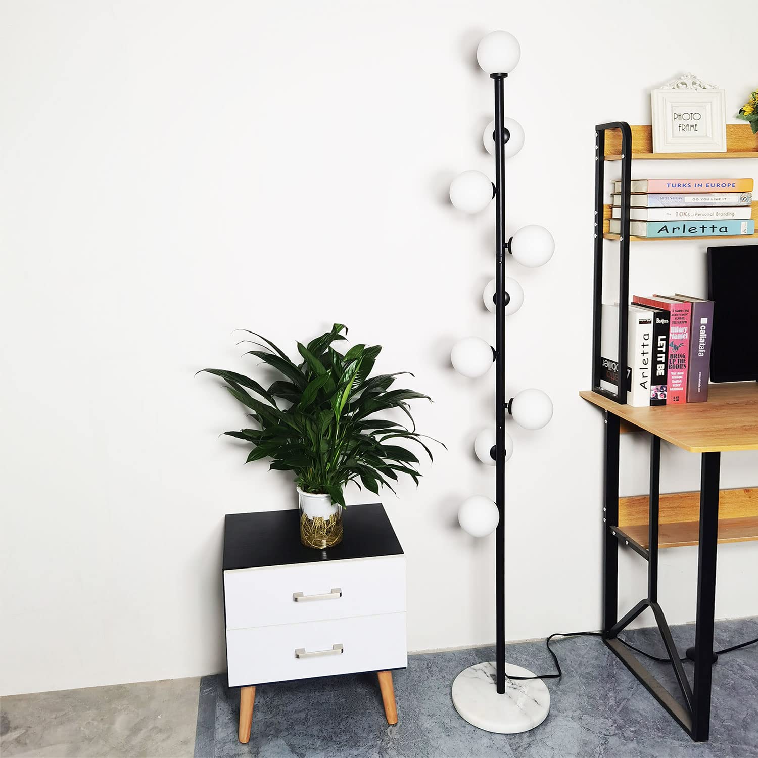 Lighting KU300198 Cozy Elegant Modern Creative Floor Lamp for Living Room,Bedroom,Office,9 Lights