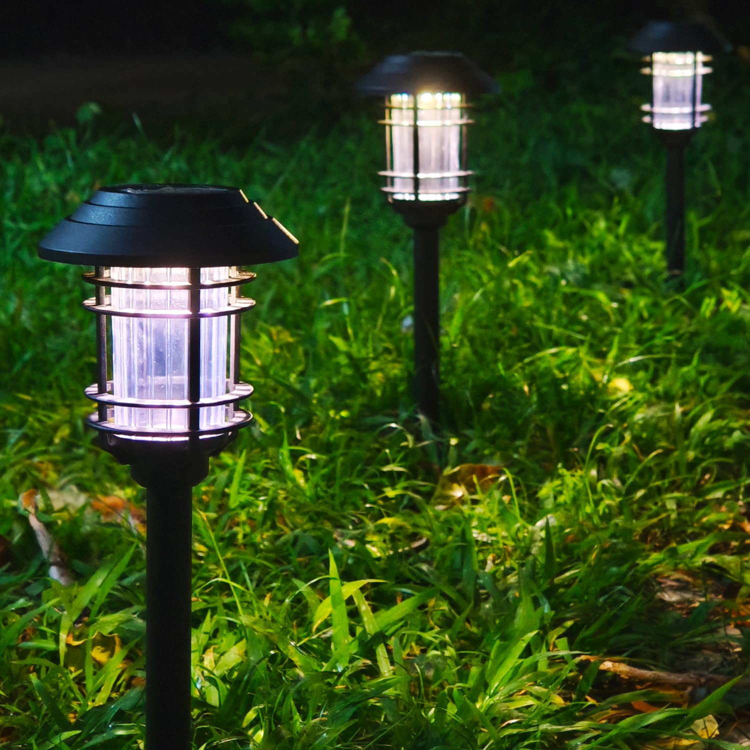 Solar Lights Outdoor Waterproof, 8 Pack LED Solar Garden Lights for Yard, Patio, Walkway, Landscape, Planter