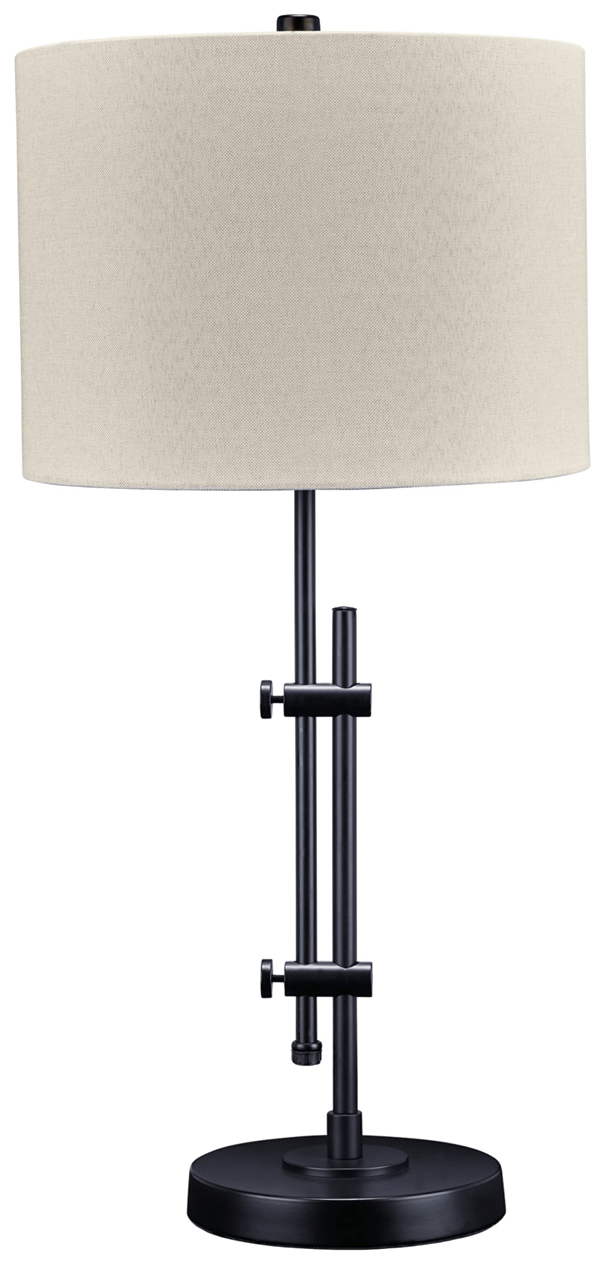 Contemporary Metal Adjustable Table Lamp, Black