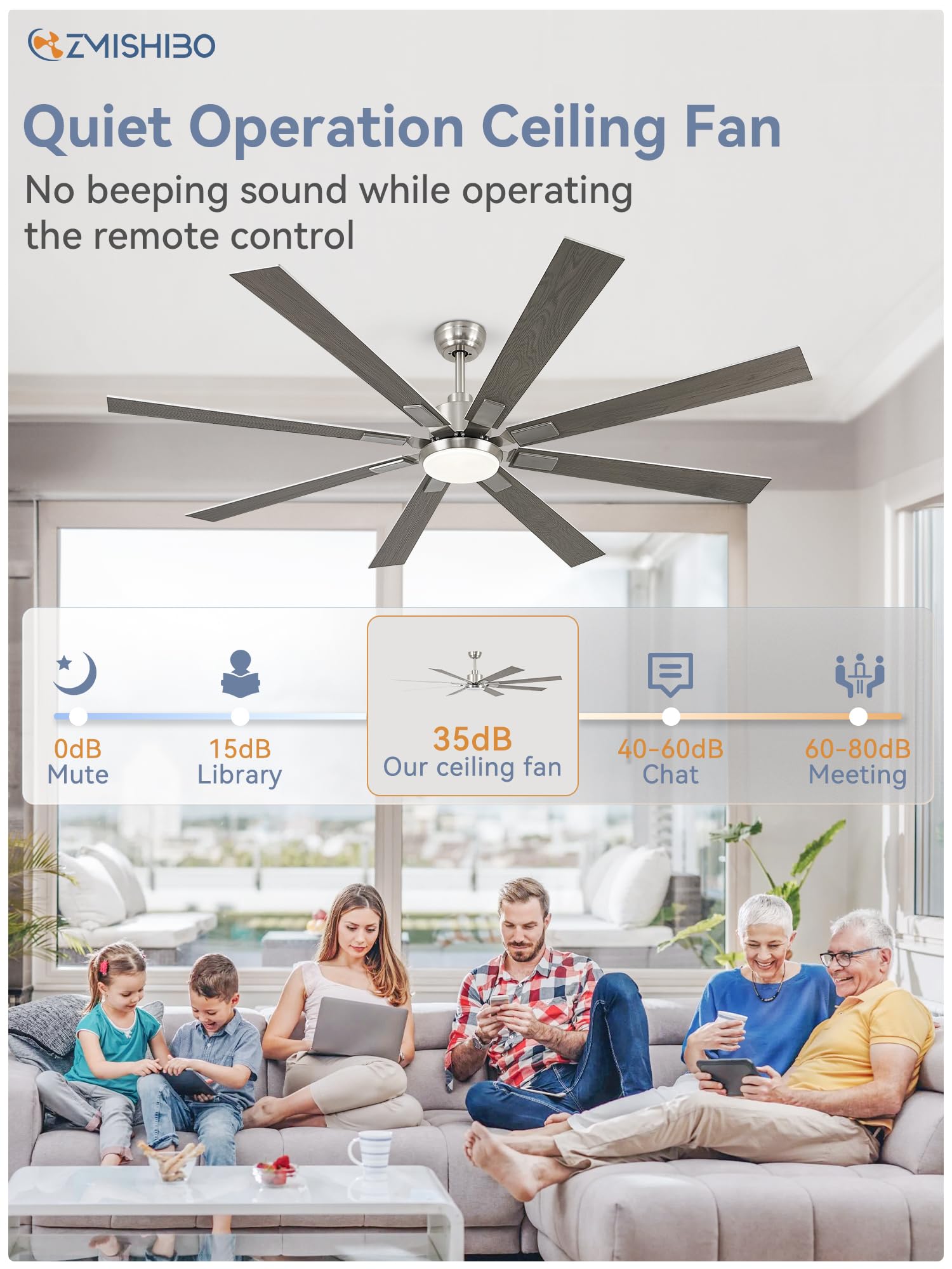 72 inch Oil Rubbed Bronze Ceiling Fans with Lights and Remote, Indoor/Outdoor Farmhouse Ceiling Fan for Living Room Patio, 6 Speed Reversible Quiet DC Motor, 3CCT, Dual Finish Blades